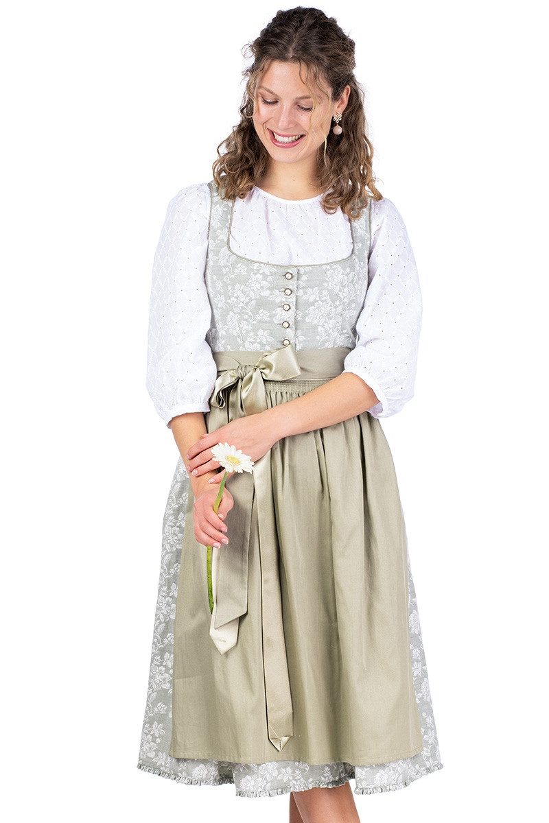 Alpenfee Tracht Dirndl Midi Dirndl 2tlg. - ALMA - grün
