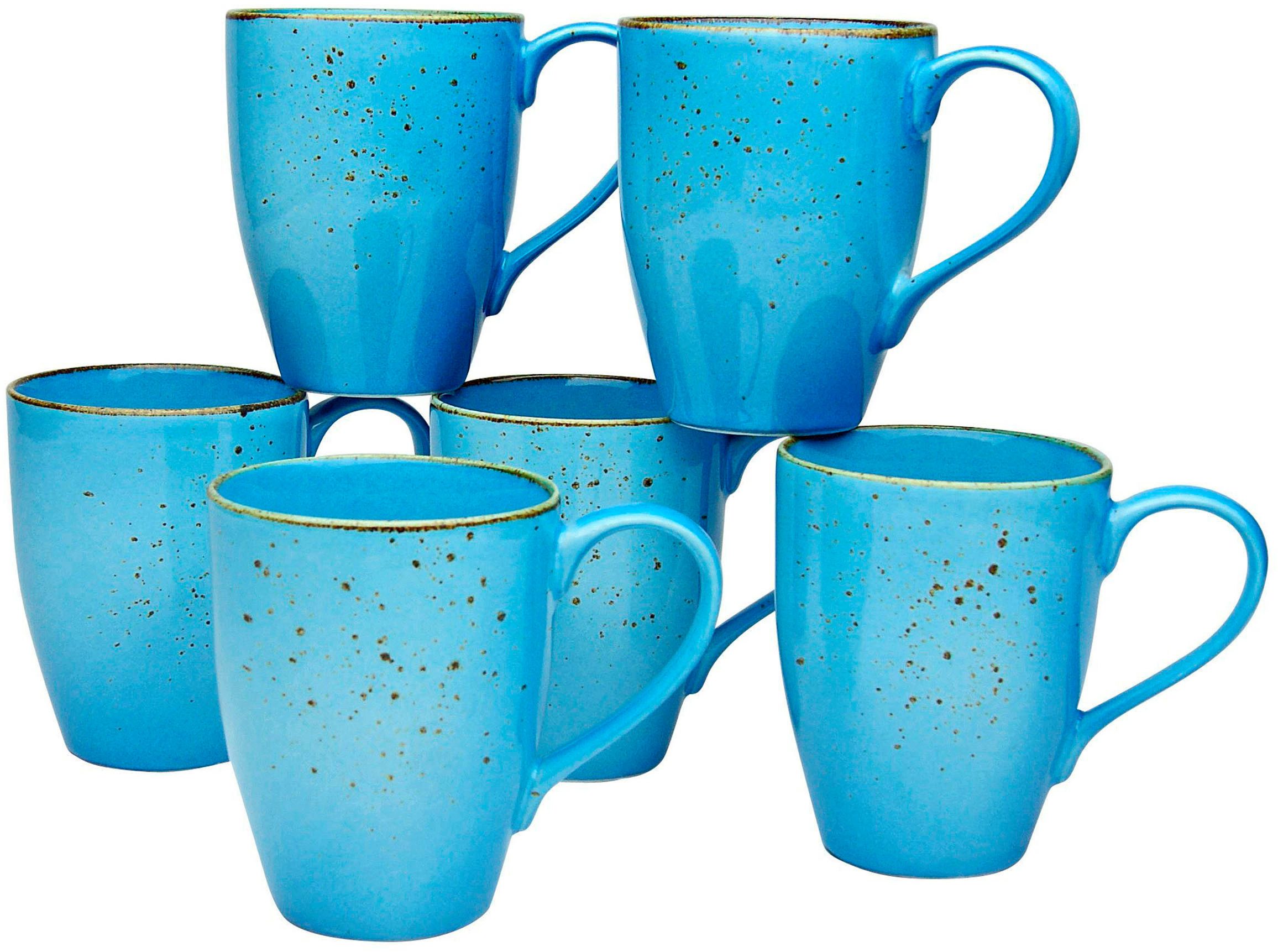 CreaTable Кружки Чашки NATURE COLLECTION, Steinzeug, Tassen Set, 6-teilig