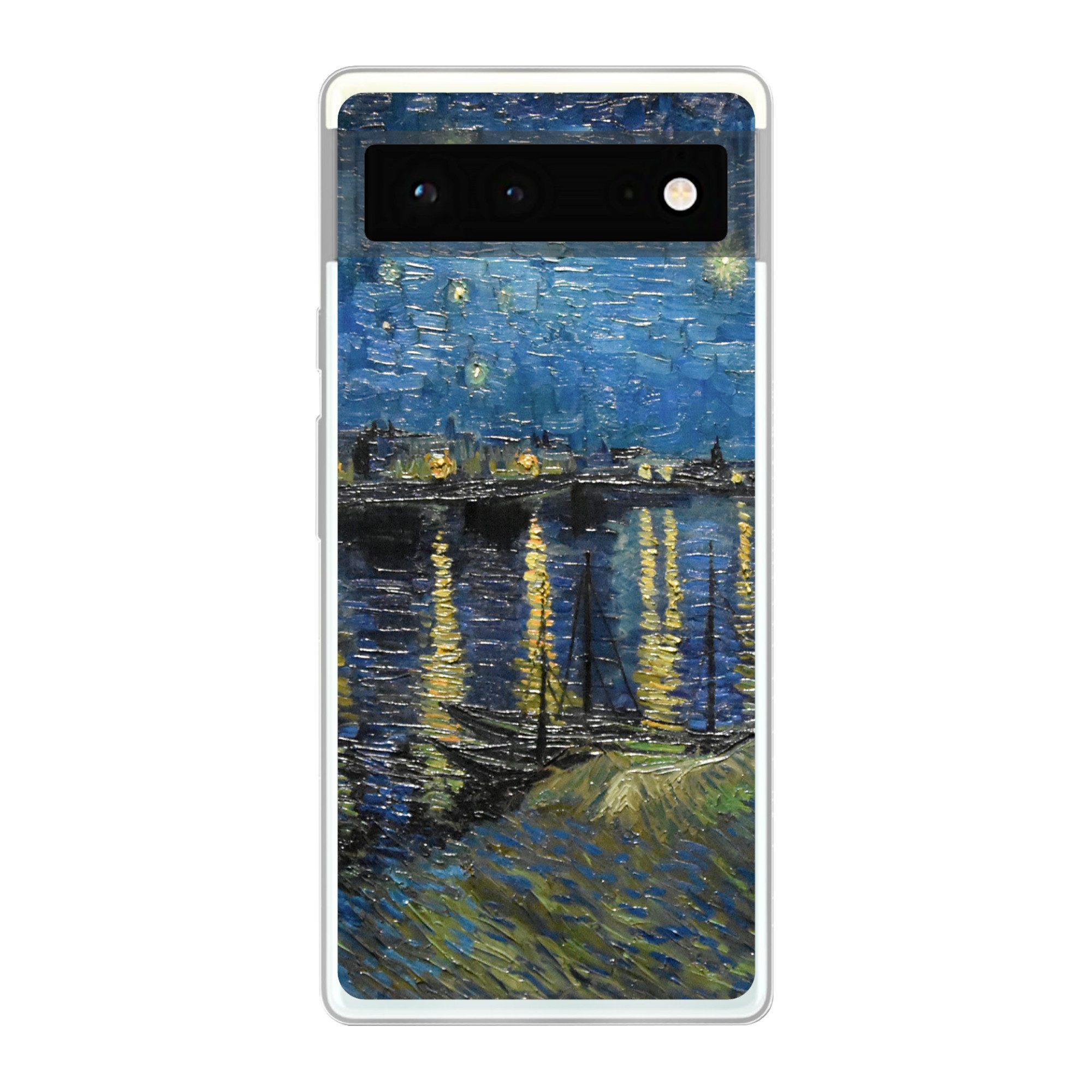 MuchoWow Handyhülle für Google Pixel 6 Sternennacht über der Rhone - Van Gogh - Kunst, Handy Case, Silikon, Bumper Case Dünn