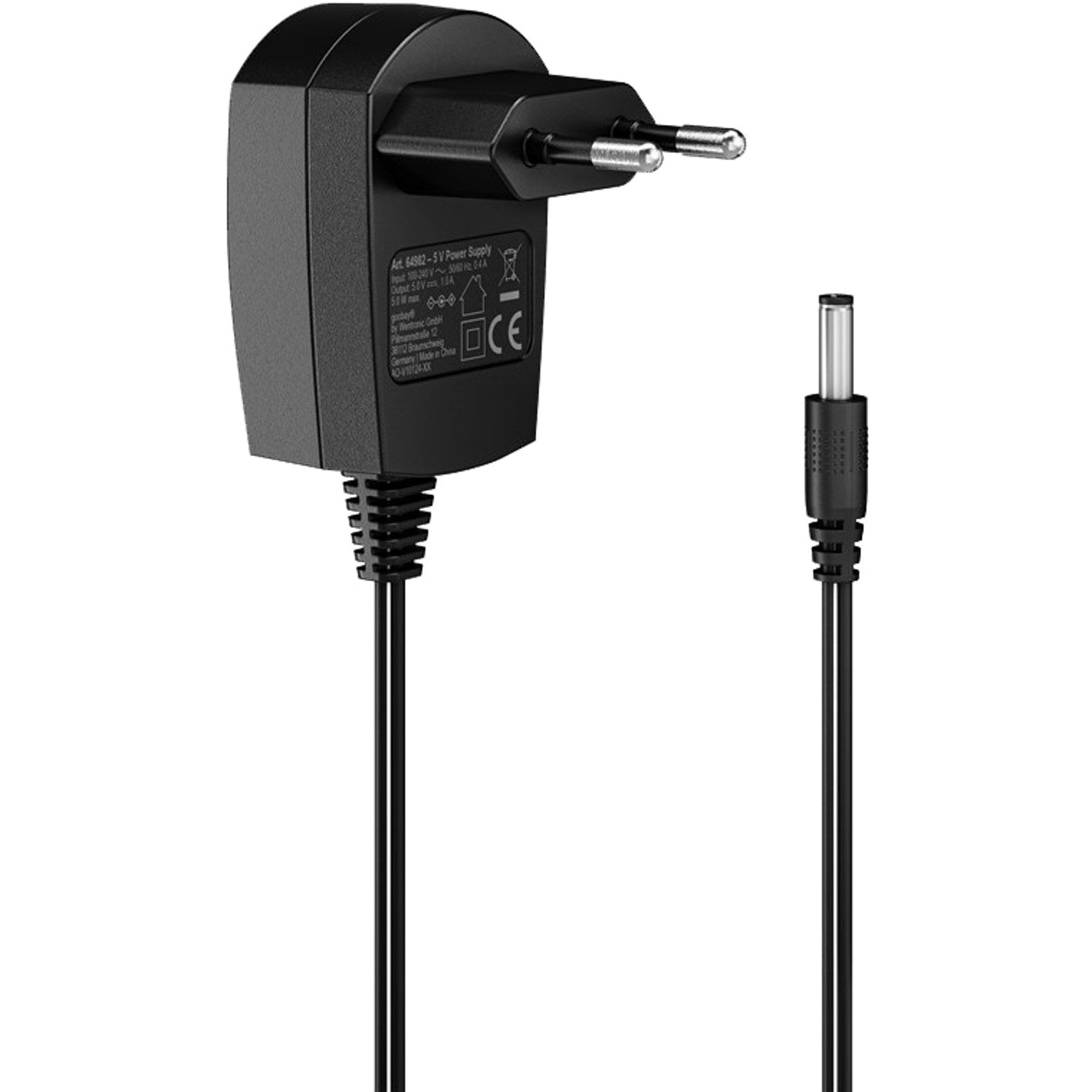 Goobay GOOBAY Universal-Netzteil 64982, 5 V-/1 A, 5 W, 5,5x2,1 mm, schwarz Universal-Netzteil