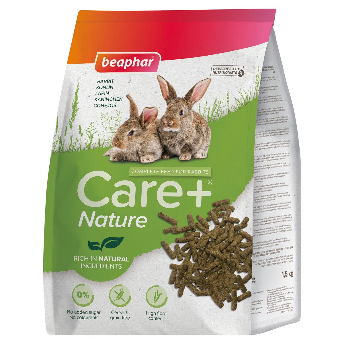 beaphar Care+ Nature Kaninchen 1,5 kg, Trockenfutter für: Kleintier