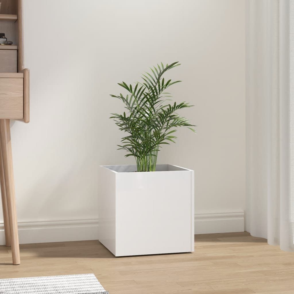 VidaXL Pflanzkübel Aus Stahl – 40x40x36 Cm, Pulverbeschichtet, Wetterfest, Braun
