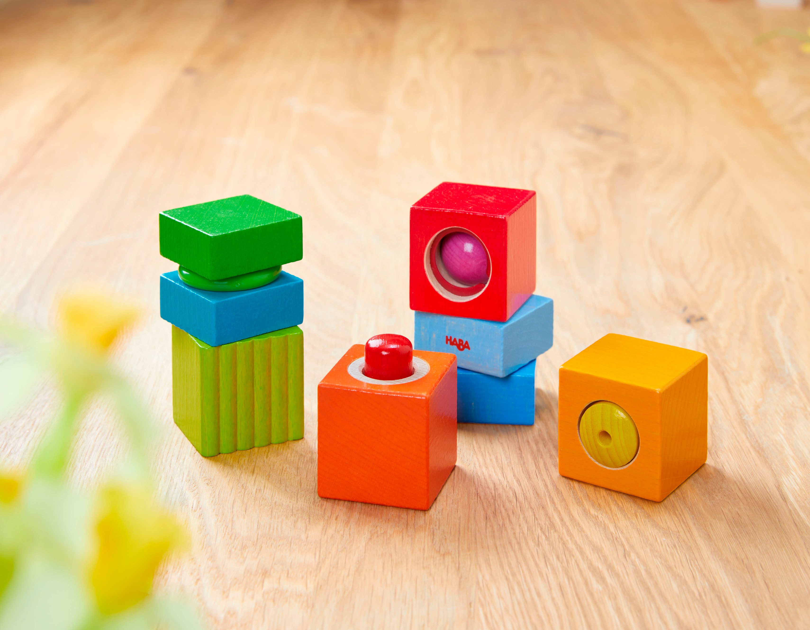 Haba Entdeckersteine, Klangspaß Spielbausteine, (6 St), mit Soundeffekt, Made in Germany