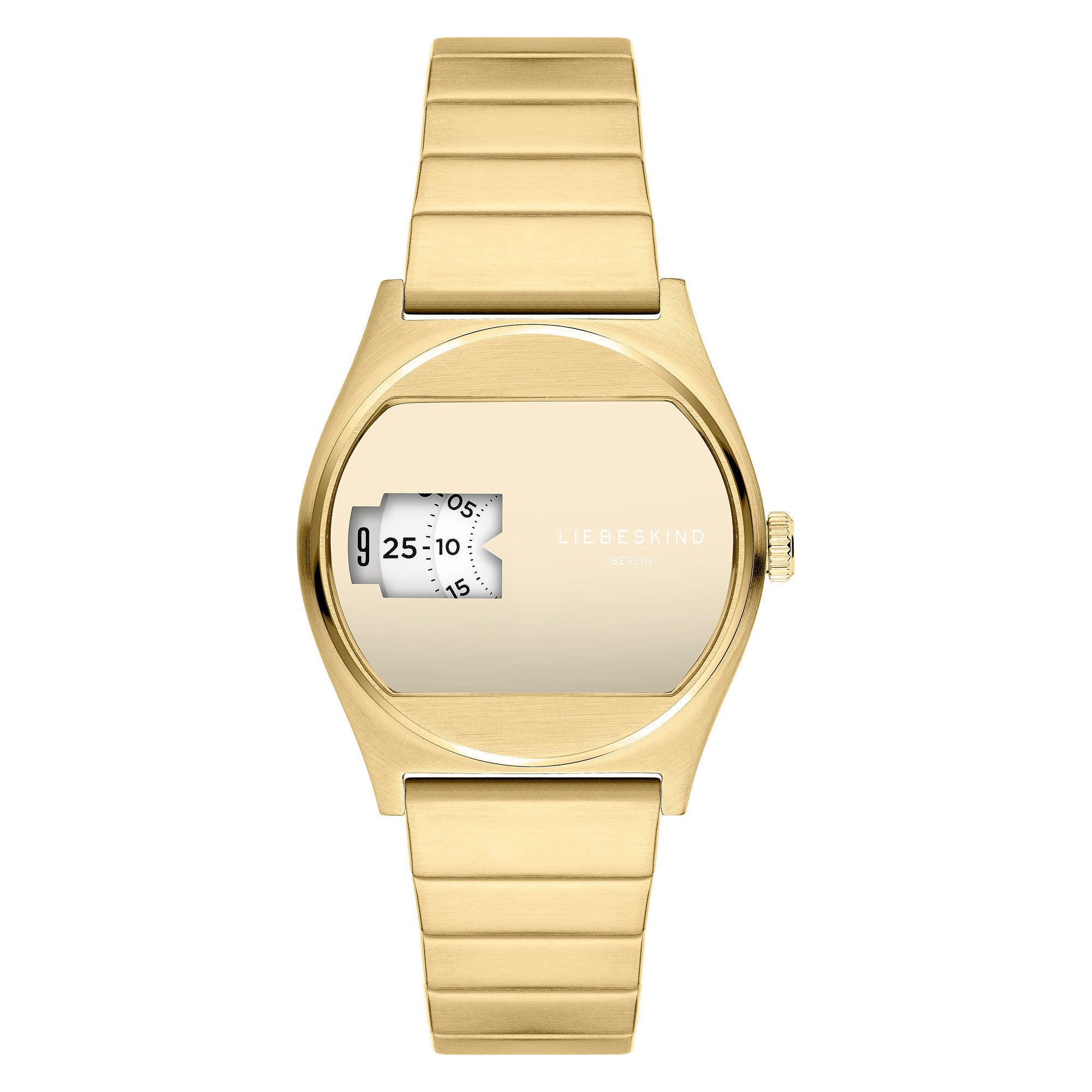Liebeskind Berlin Quarzuhr Vinyl Vision LT-0395-MQ, Armbanduhr, Damenuhr, Edelstahlarmband, analog