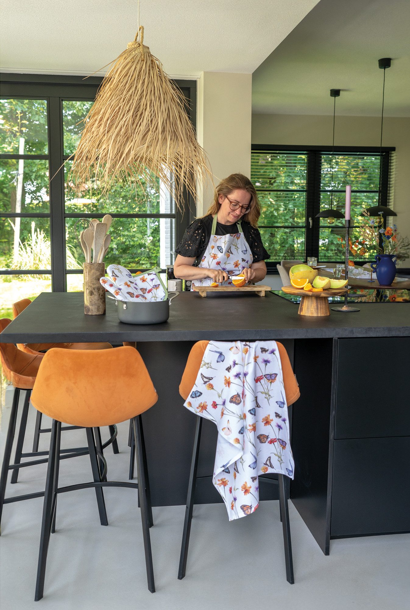 Ambiente® Geschirrtuch Butterfly garden, (2-tlg., 2-teilig), günstig online kaufen