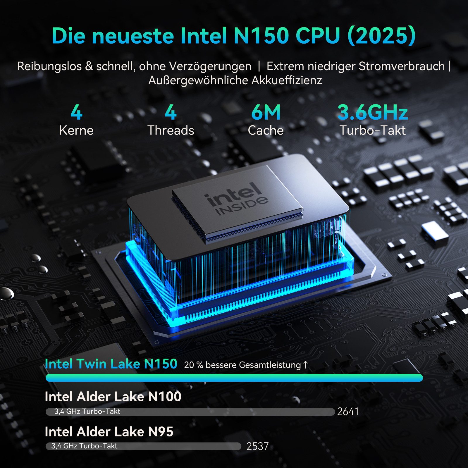 blackview 180° Drehung Hibook6 15,6" Intel N150 256/512GB Notebook (Intel N150 Intel Twin Lake N150, 16 GB, 256 GB SSD, FHD/Deutsche Tastaturaufkleber/mit Tasche, Maus, Tastatur)