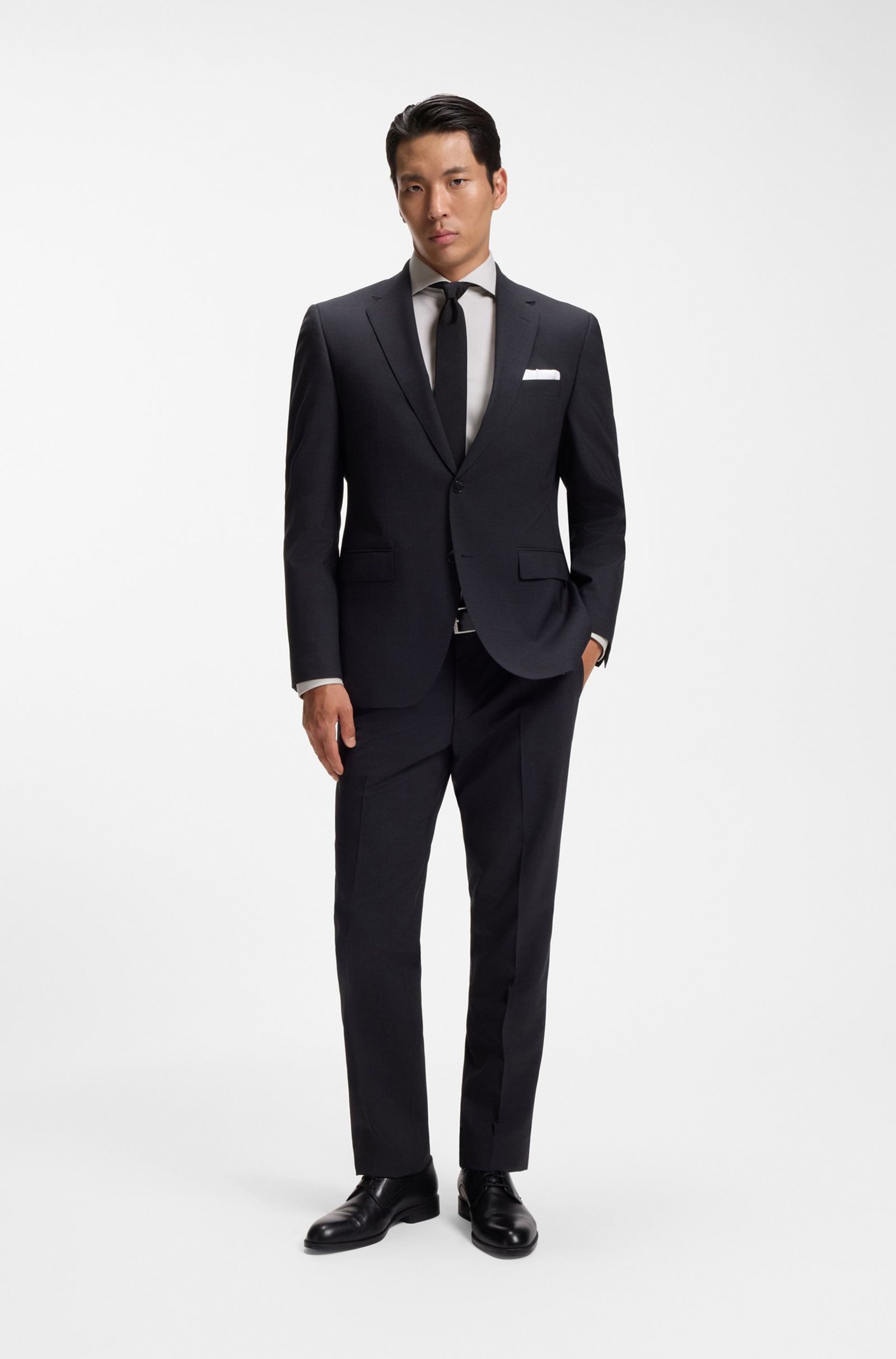 BOSS Businesshemd H-Hank aus knitterfreier Twill-Baumwolle (1-tlg)
