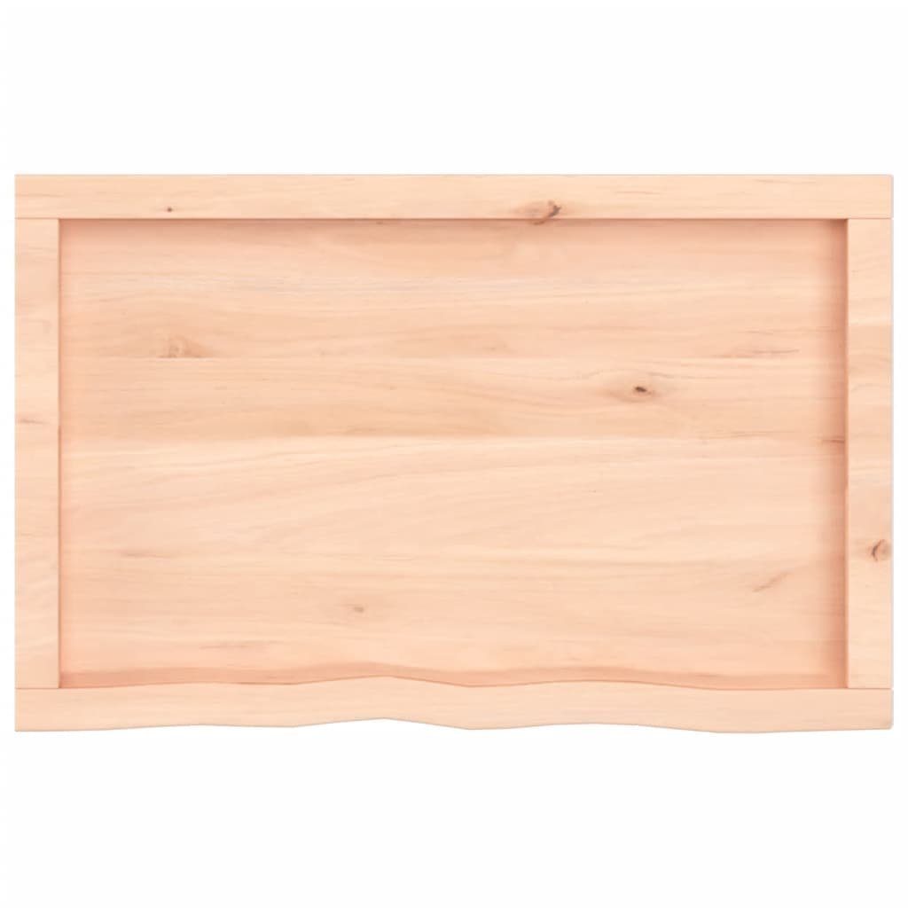 80x50x(2-6) Eiche furnicato cm Massivholz Tischplatte Unbehandelt