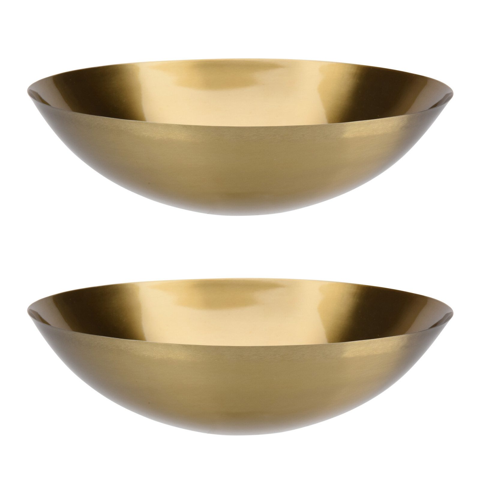 HAC24 Dekoschale Edelstahlschüssel Salatschüssel Küchenschüssel Schale Servierschüssel (2 St), Gold, Ø 27 cm