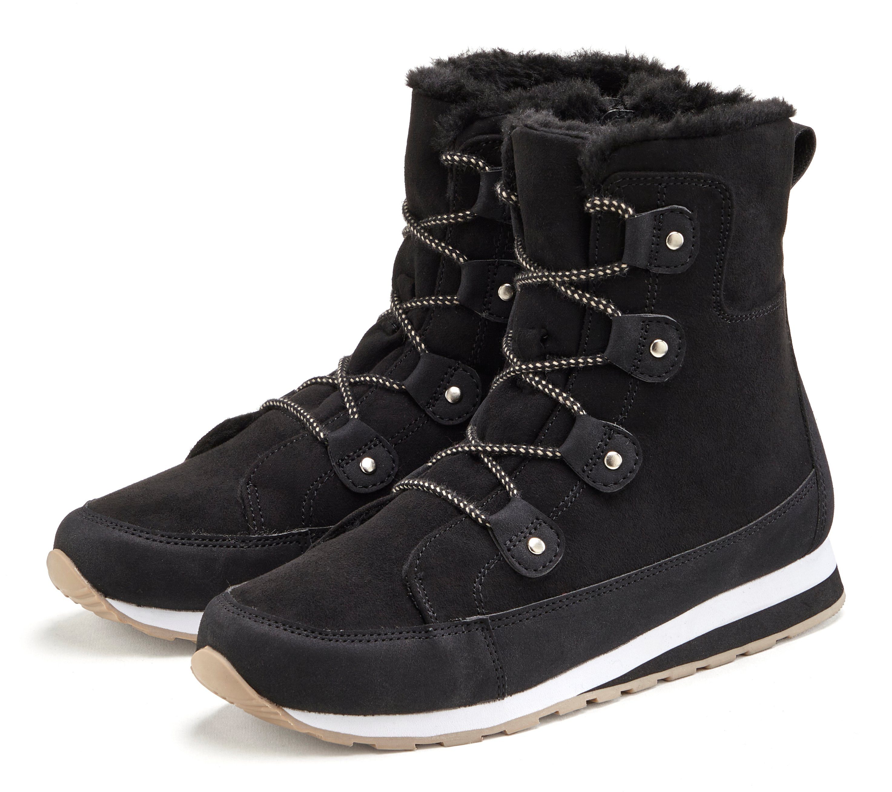 Vivance by Lascana Winterstiefel, Stiefel, Boots, Outdoorboots, Stiefelette mit Warmfutter und leichter Profilsohle VEGAN