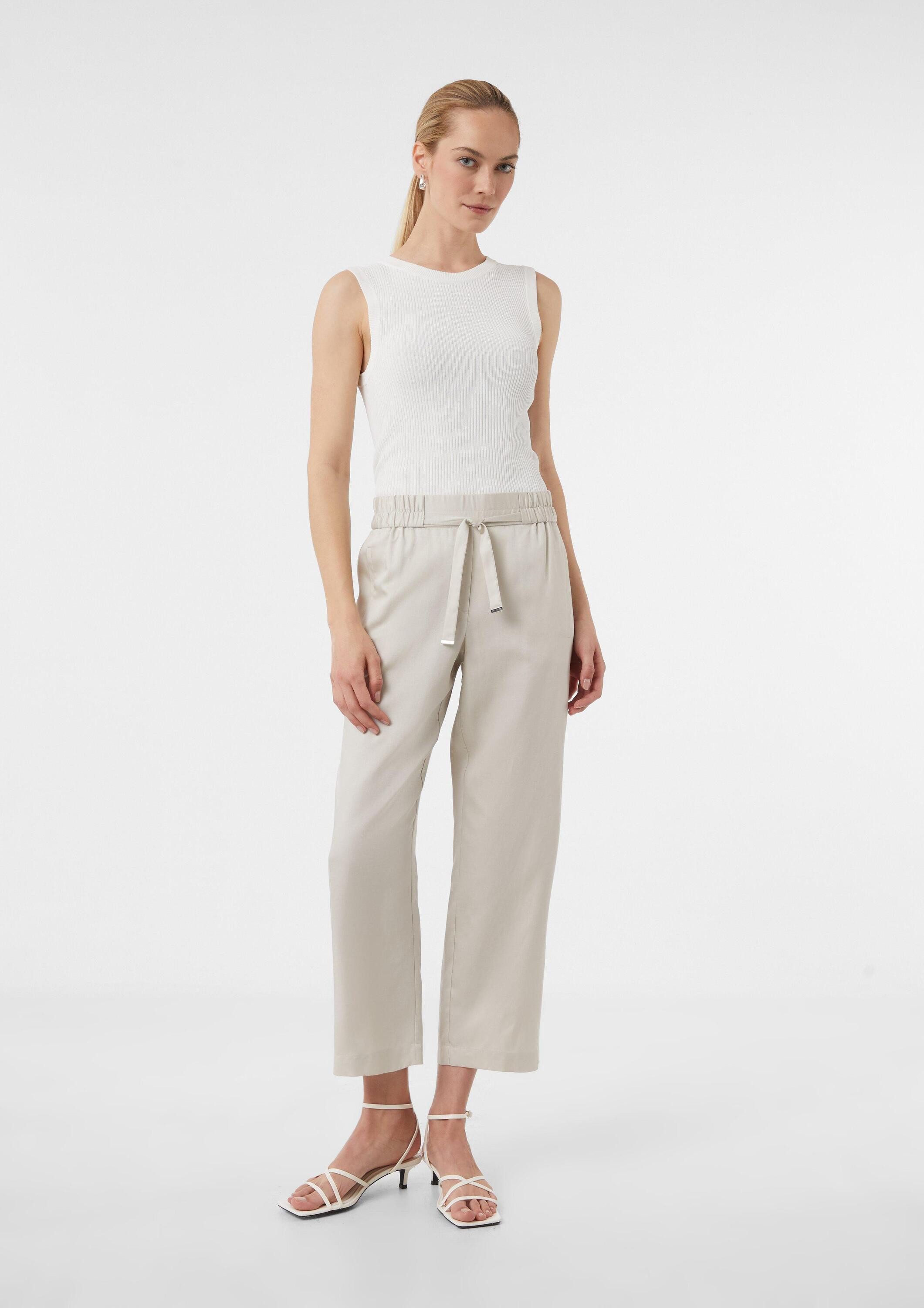 comma Chinos Hose Ankle-Hose aus Lyocellmix mit Straight Leg