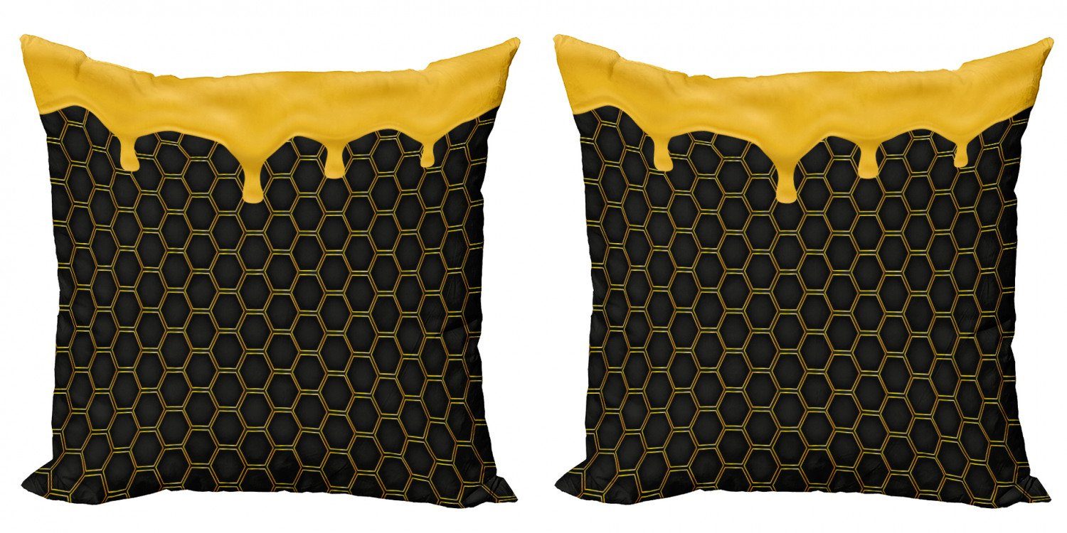 Kissenbezüge Modern Accent Doppelseitiger Digitaldruck, Abakuhaus (2 Stück), Honig Honeycomb Dripping Beehive