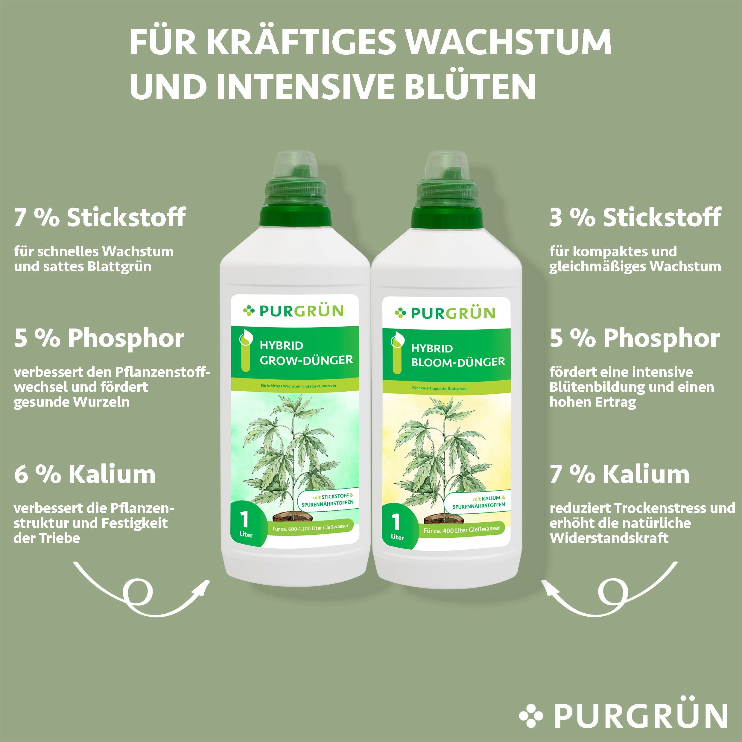 Purgrün Pflanzendünger Purgrün Hybrid Dünger Set, günstig online kaufen