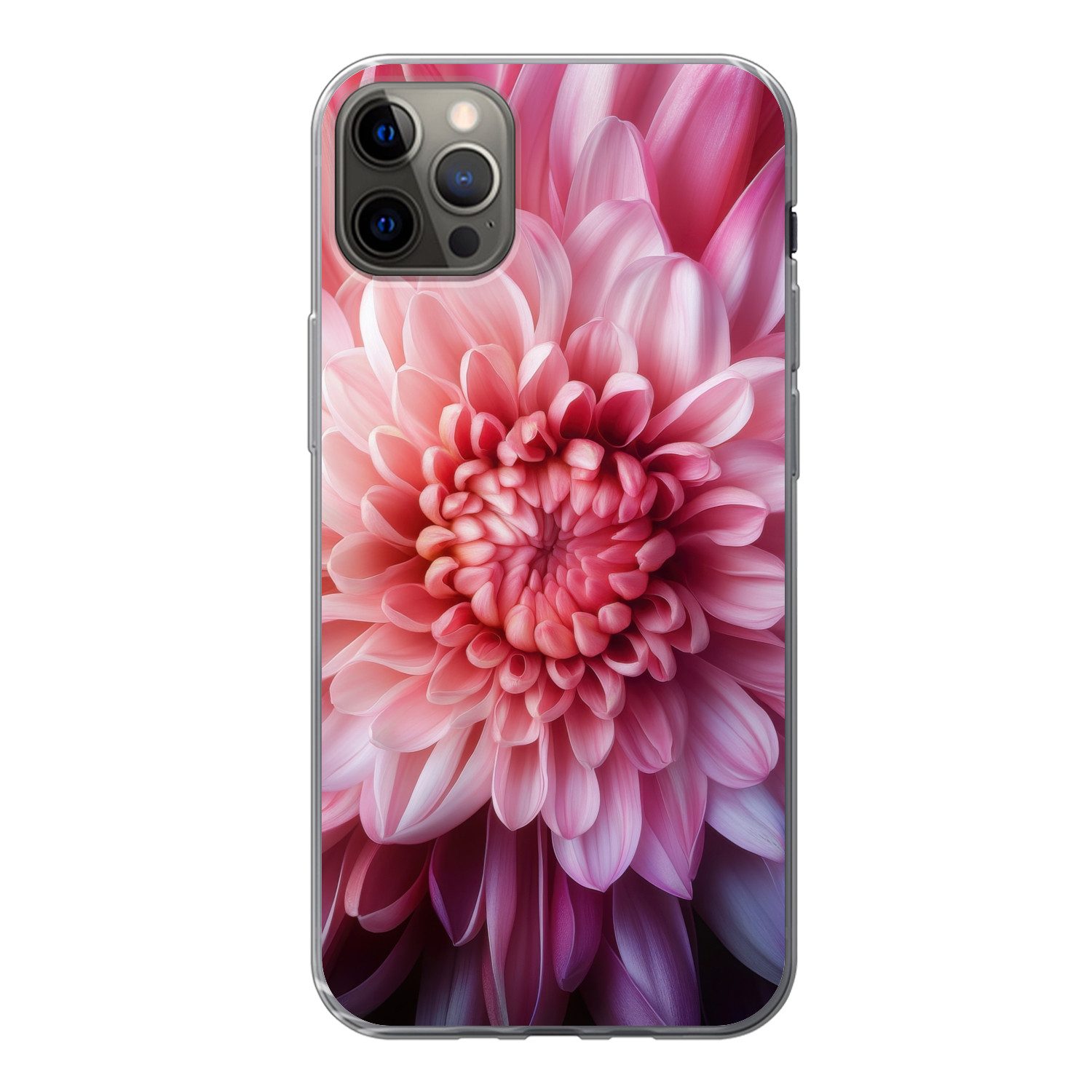 MuchoWow Handyhülle für Apple iPhone 13 Pro Max Dahlie - Blume - Nahaufnahme - Rosa, Smartphone-Bumper, Print, Handy Schutzhülle Dünn