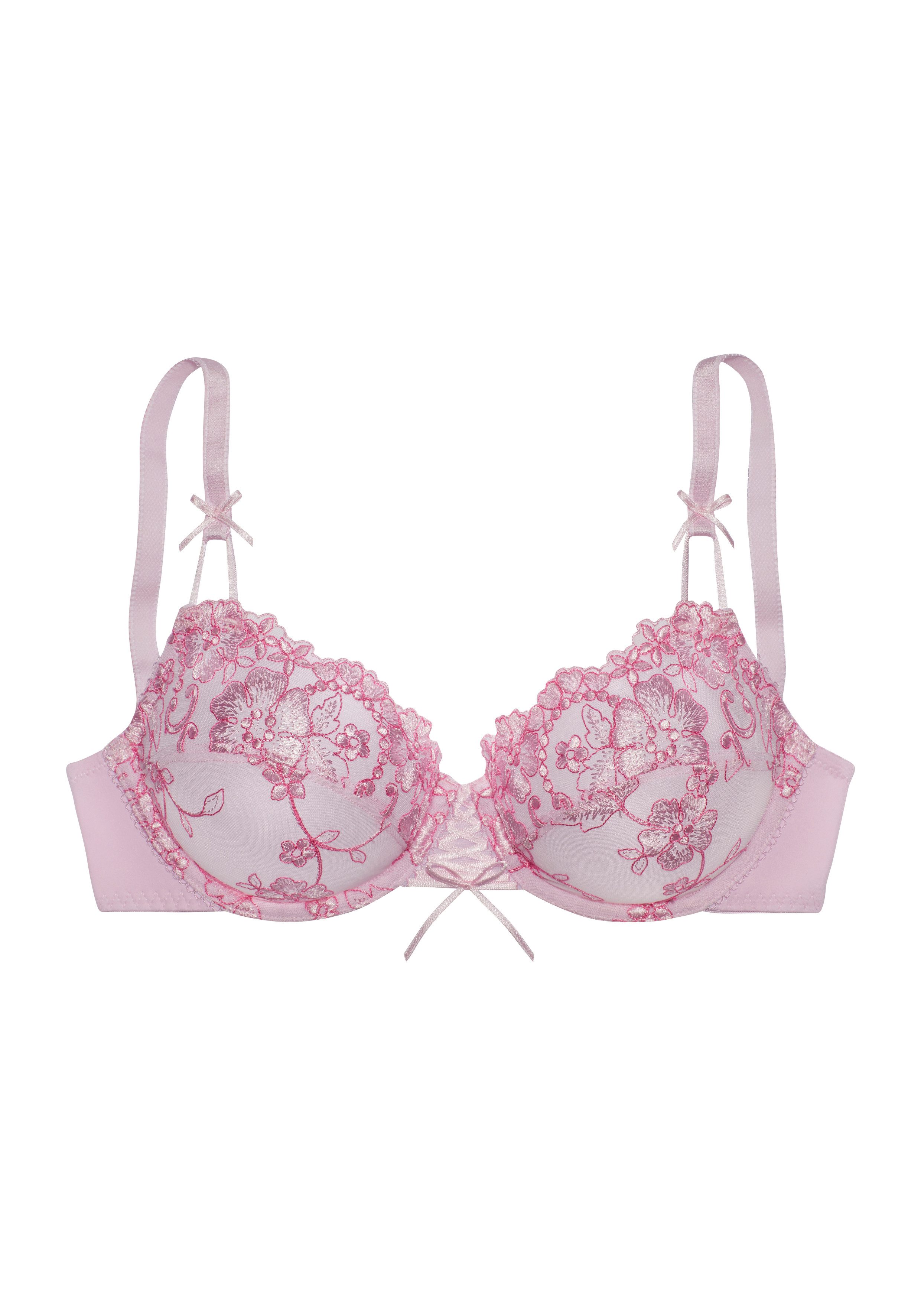 LASCANA Bügel-BH Wanda mit Zierschnürung und Stickerei Spitze, Dessous