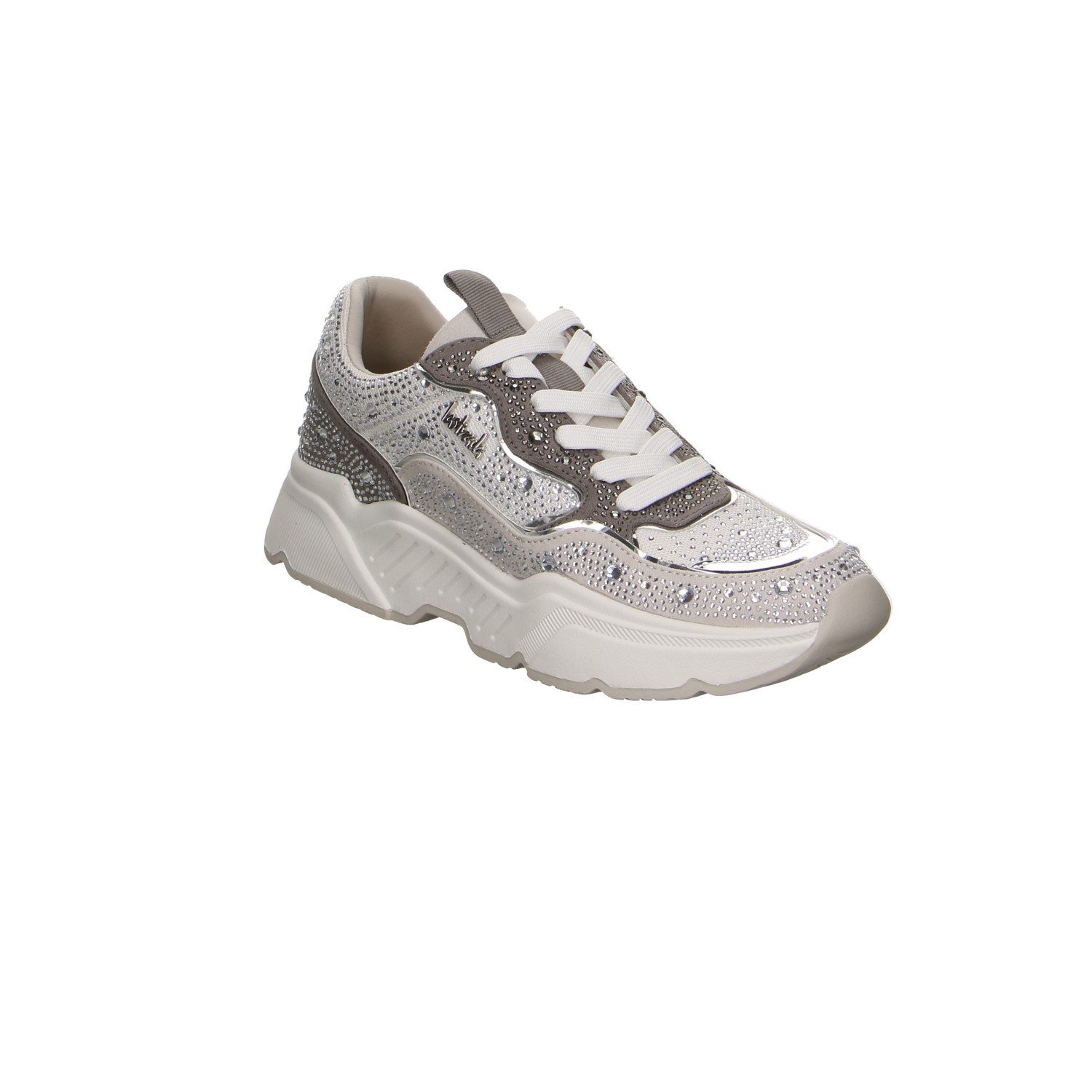 La Strada La Strada Lt Grey White Stone Metallic, Glanzleder Schnürschuhe grau Schnürschuh