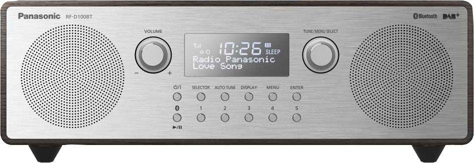 Panasonic RF-D100BTEGT Radio (Digitalradio (DAB), FM-Tuner mit RDS, 10 W),  Hochwertiges Digitalradio im Retro-Design mit Holzummantelung und  Aluminiumfront