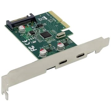 Conceptronic 2-Port USB 3.2 Gen 2 Typ-C® PCI-Express-Karte Modulkarte, inkl. Low-Profile Slotblech