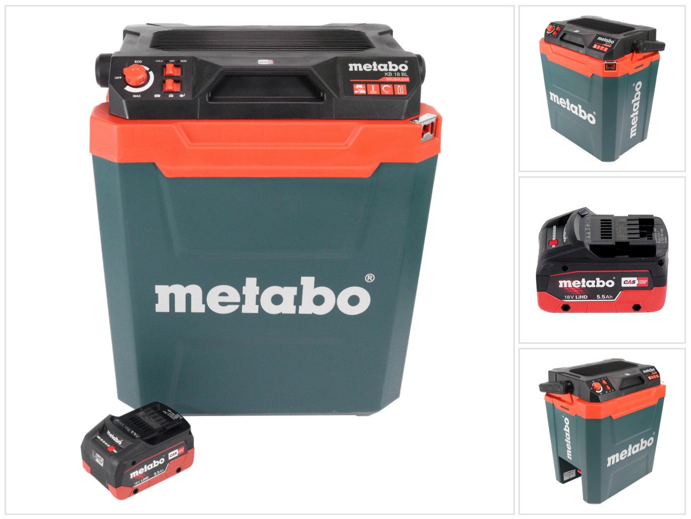 metabo Kühlbox KB 18 BL Akku Kühlbox 18 V mit Warmhaltefunktion 28 l Brushless + 1x