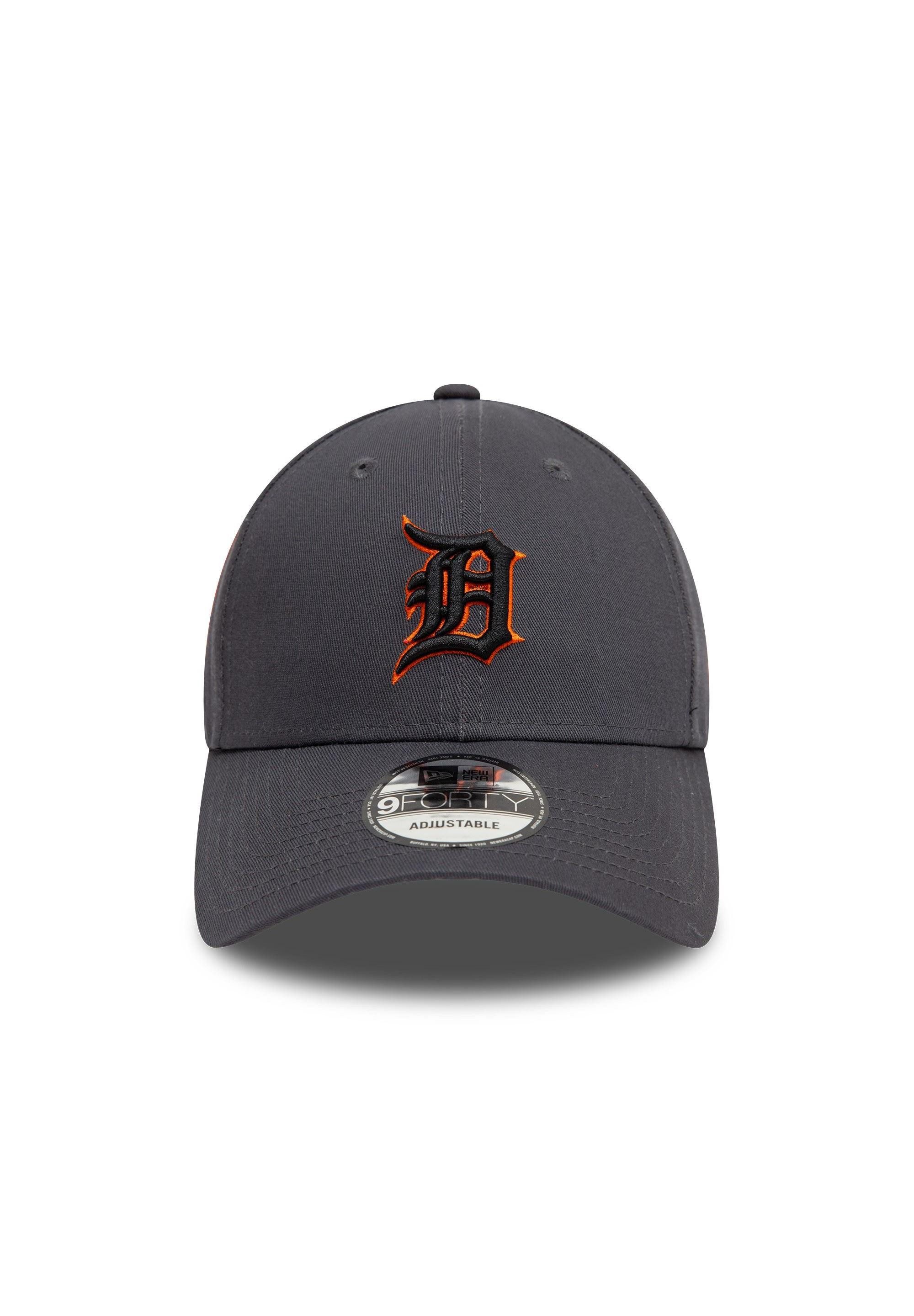 New Era Baseball Cap Detroit Tigers MLB Sidepatch Grau Verstellbare 9Forty Cap New Era (1-St)