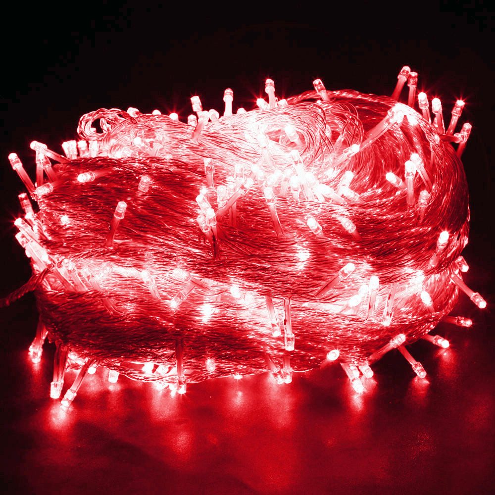 Rosnek LED-Lichterkette 10-100M, 8 Modi, für Weihnachten Party Urlaub, Hochzeit Deko; Blau Rot Grün Rosa Lila