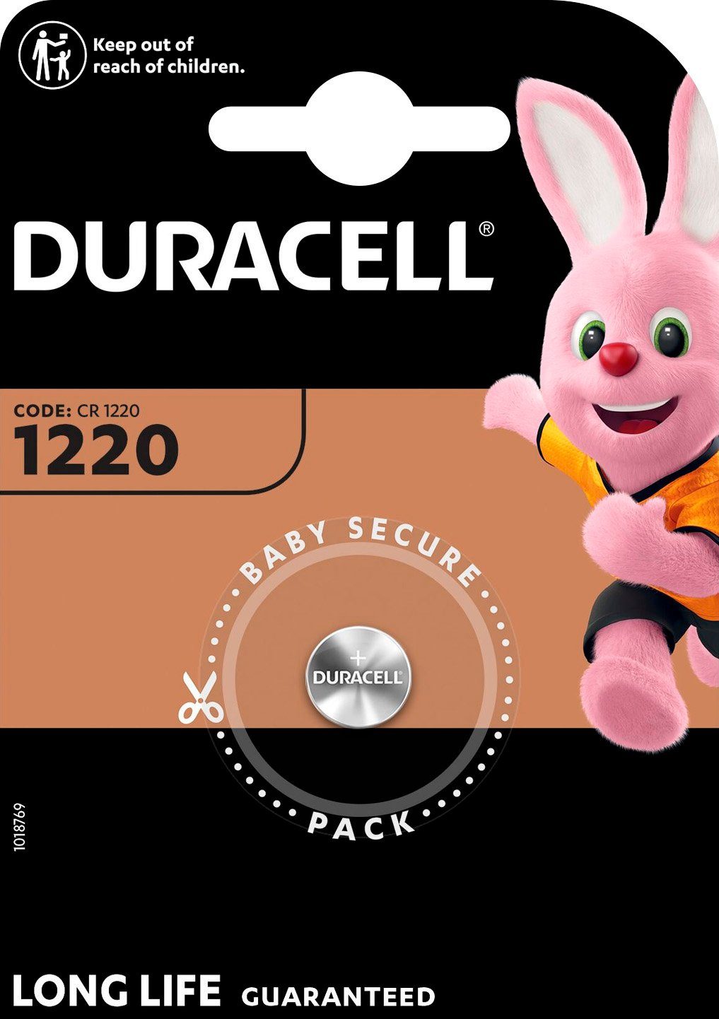 Duracell 1 Stück Spezialzellen Knopfzelle, CR1220 (3 V, 1 St)
