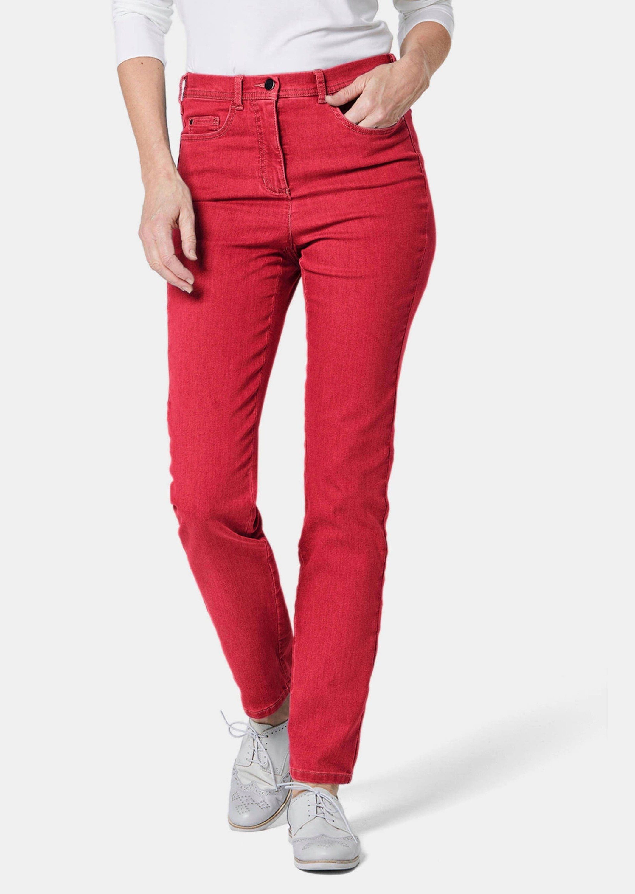 High-Stretch-Jeanshose Bequeme rot GOLDNER Jeans Bequeme