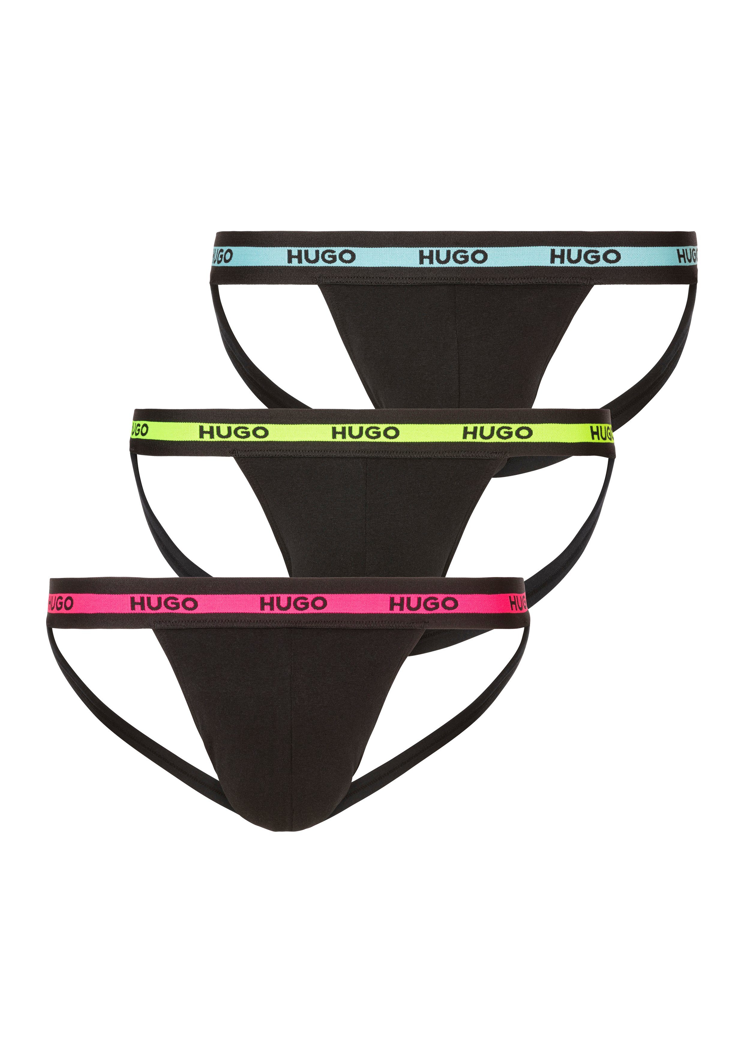 HUGO String JOCKSTR TRIPL PLANET (3-St) mit Cut-Outs