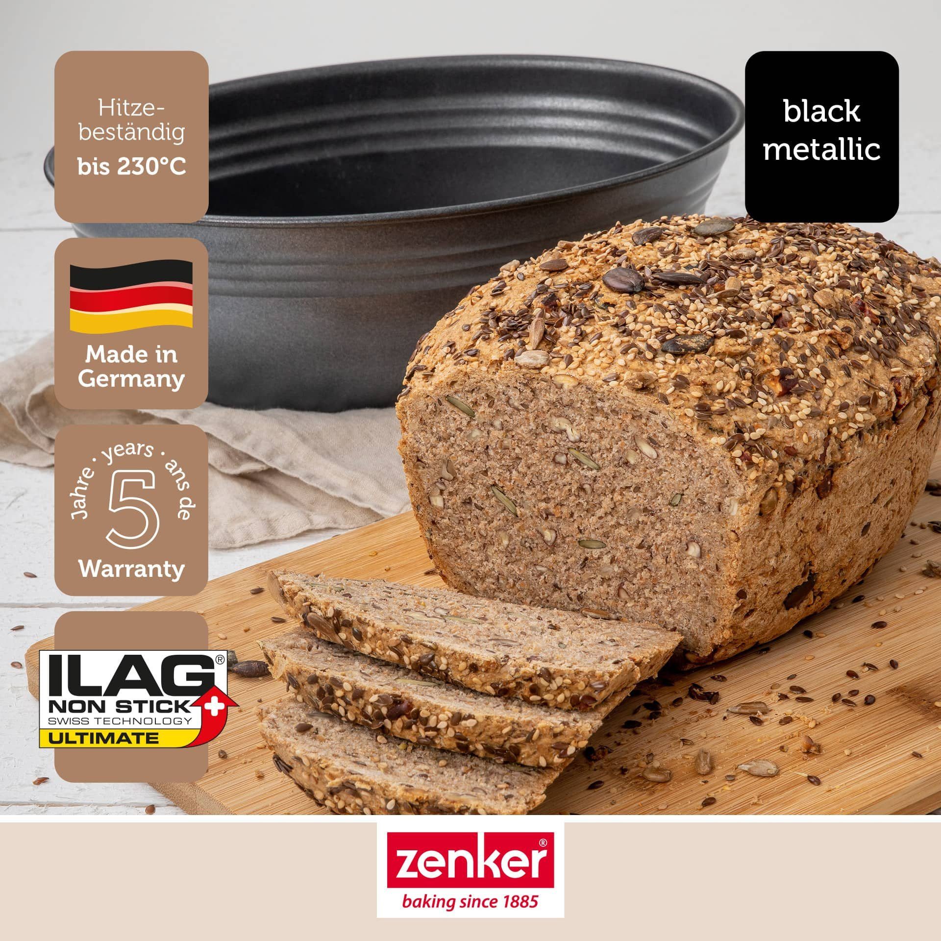 Zenker Brotbackform Brotlaibform oval antihaftbeschichtet 26 x 16 x 9 cm – Bild 2 von 5