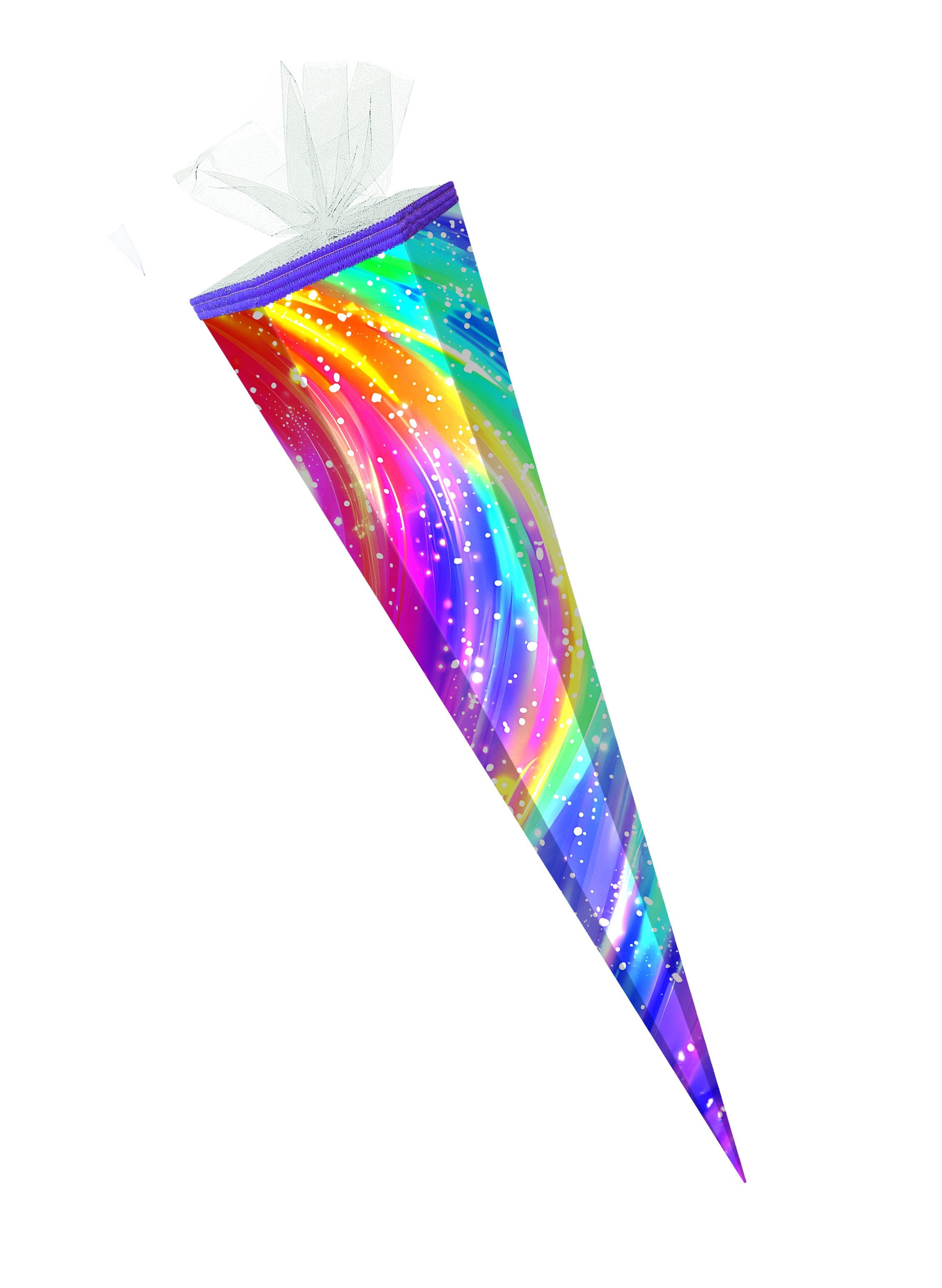 Verpackungsmittel GmbH Markneukirchen Schultüte Schultüte / Zuckertüte / 85cm / eckig / "Rainbow"