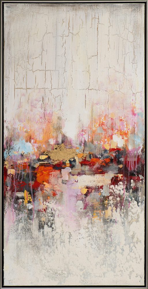 ArtUniverse Gemälde Warme Farbmelodie 52,5 x 102,5 cm, Abstrakt