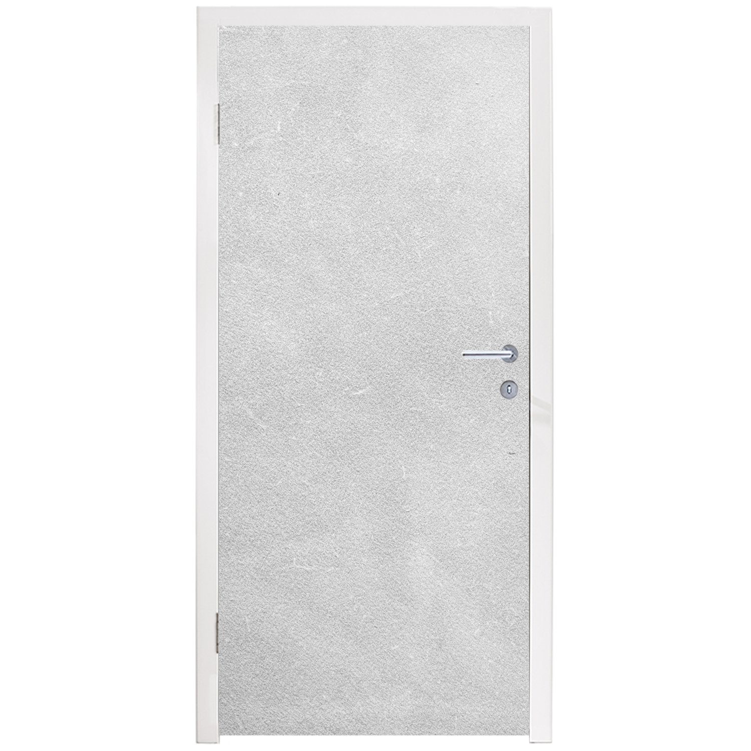 Grau, - Lederoptik Matt, (1 St), - für - MuchoWow Türaufkleber, Strukturiert Leder Fototapete Tür, cm Türtapete bedruckt, 75x205