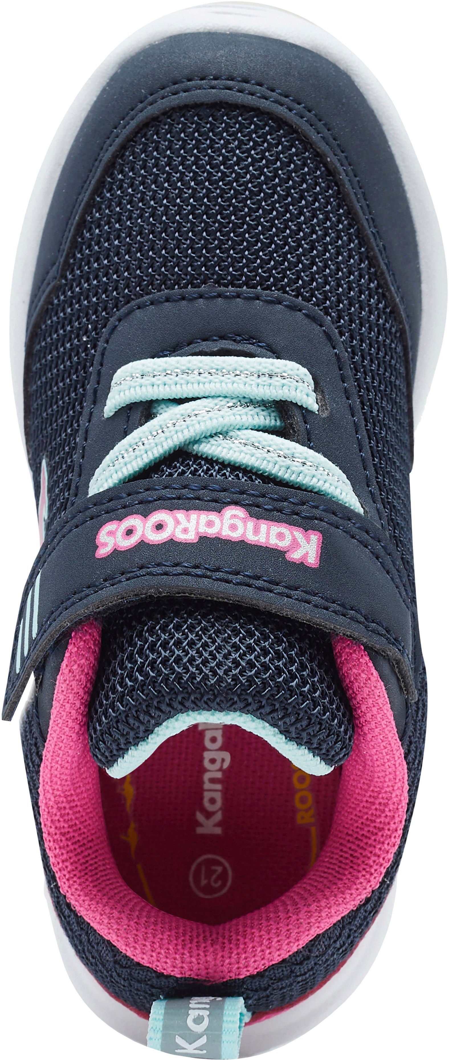 Sneaker EV KangaROOS Klettverschluss KY-Lilo navy-pink mit