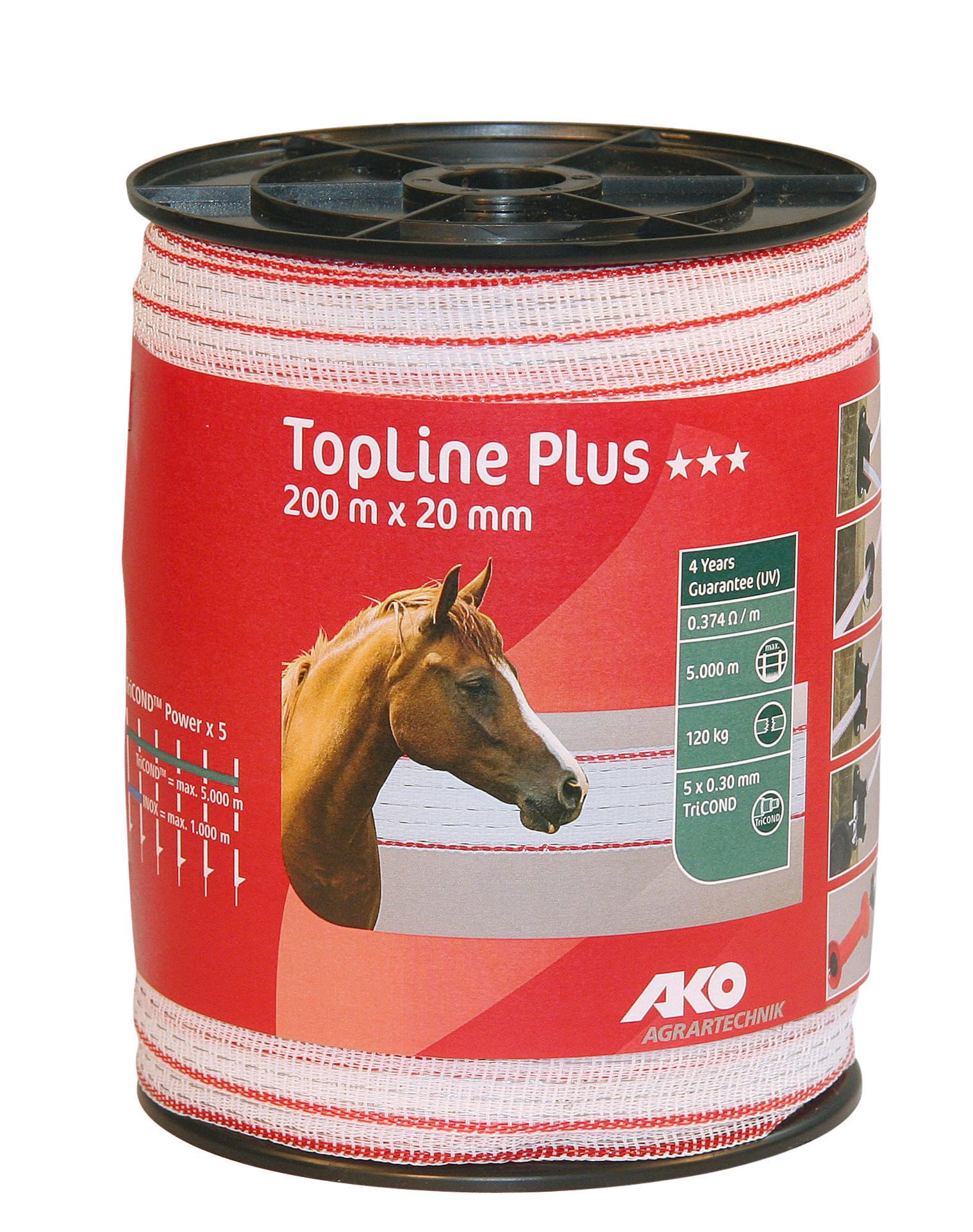 Kerbl Weidenzaun 200 m Weidezaunband TopLine Breite 20 mm