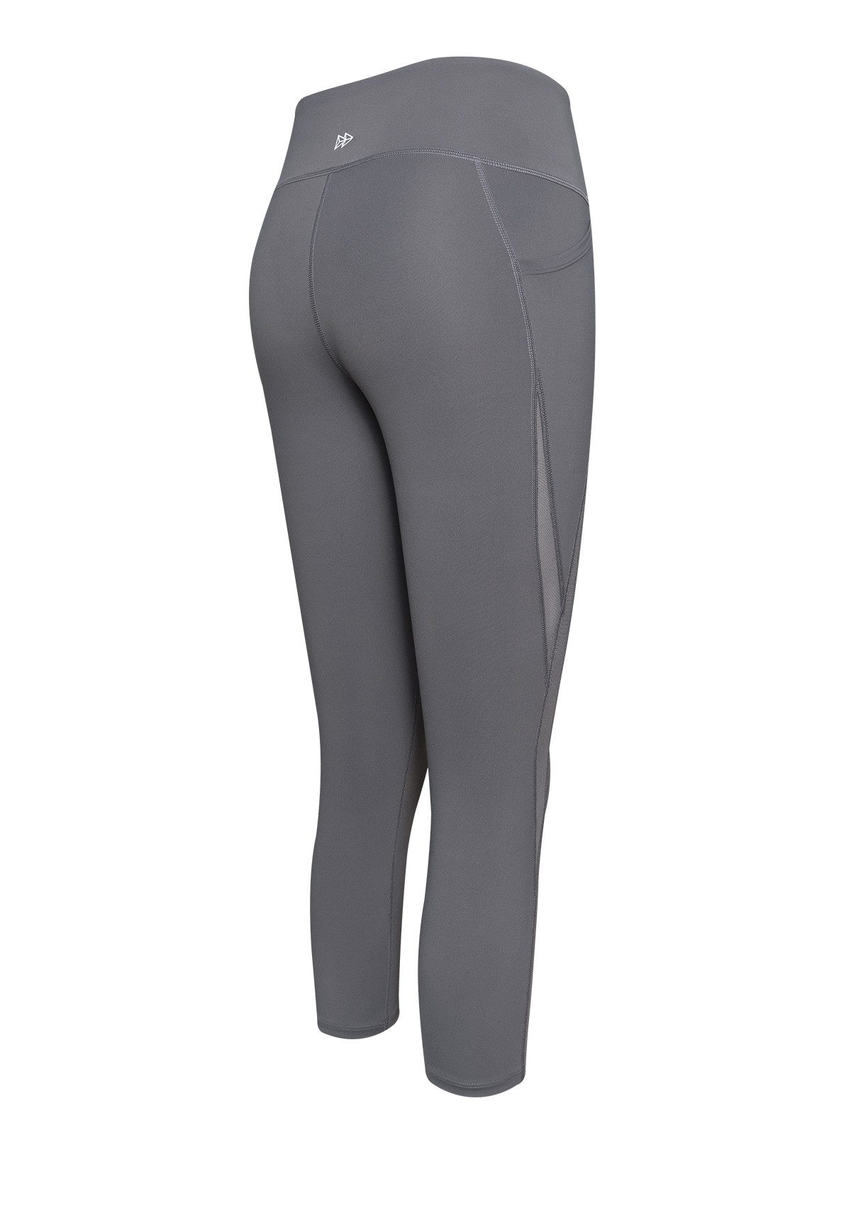 Yvette 3/4-Leggings Damen Sporthose mit Taschen hohe Taille Capri Mesh Blickdicht, 615A19 – Bild 2 von 5