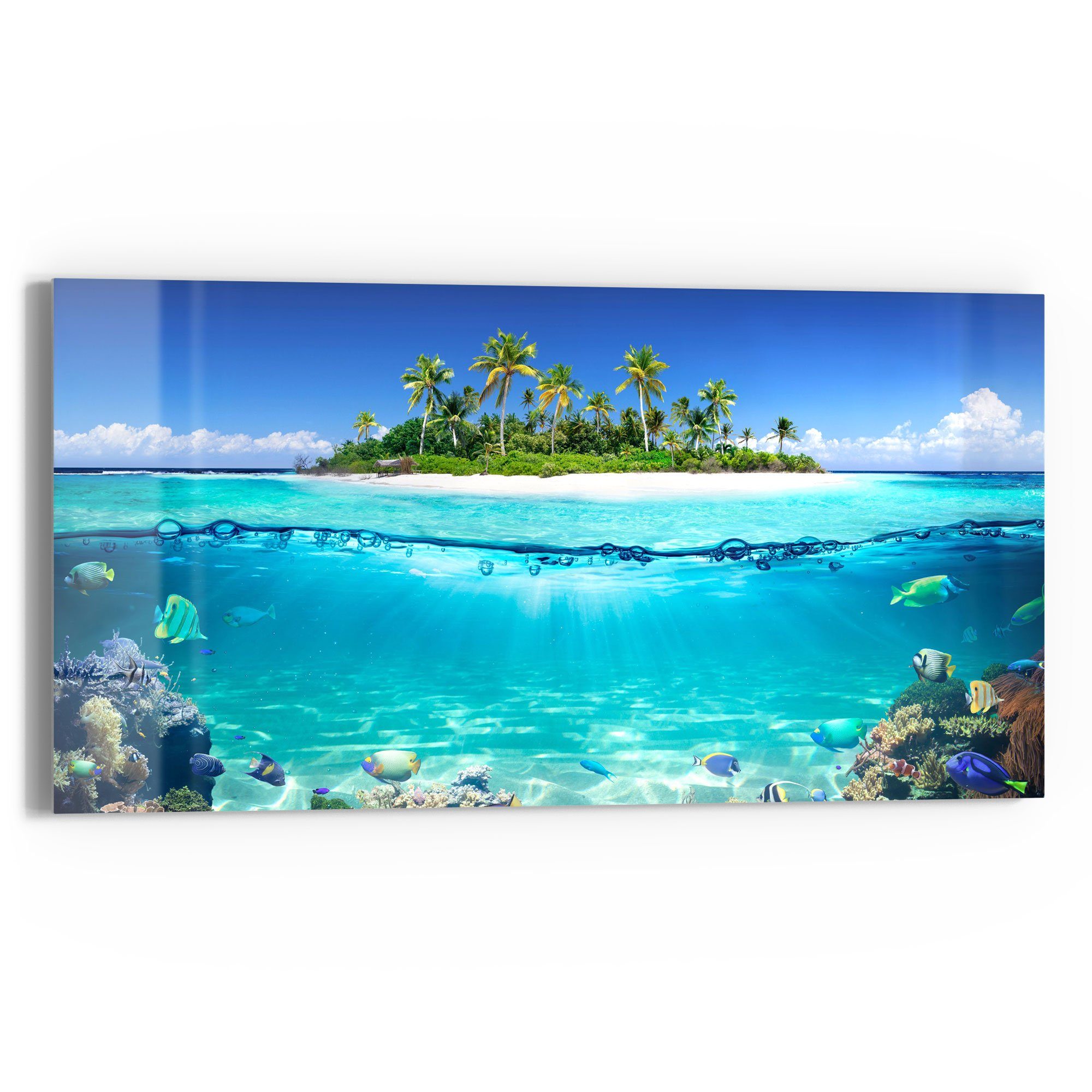 DEQORI Glasbild 'Insel im tropischen Meer', günstig online kaufen