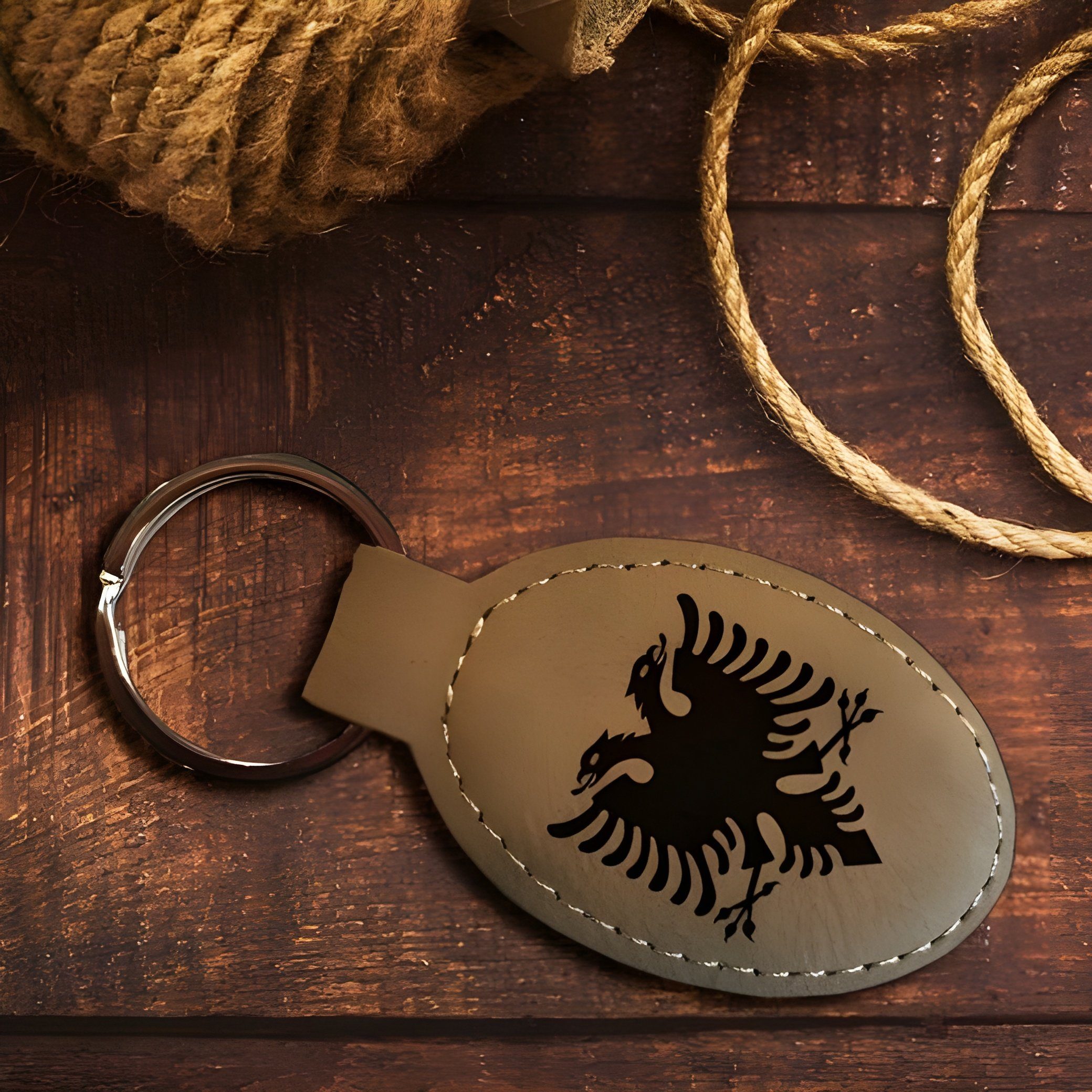 Lasernauten Schlüsselanhänger mit Gravur Albanischer Adler Schlüsselanhänge günstig online kaufen