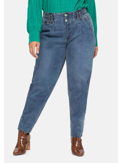 Sheego Stretch-Jeans »Mom-Jeans« mit hohem Bund, in lockerem Schnitt