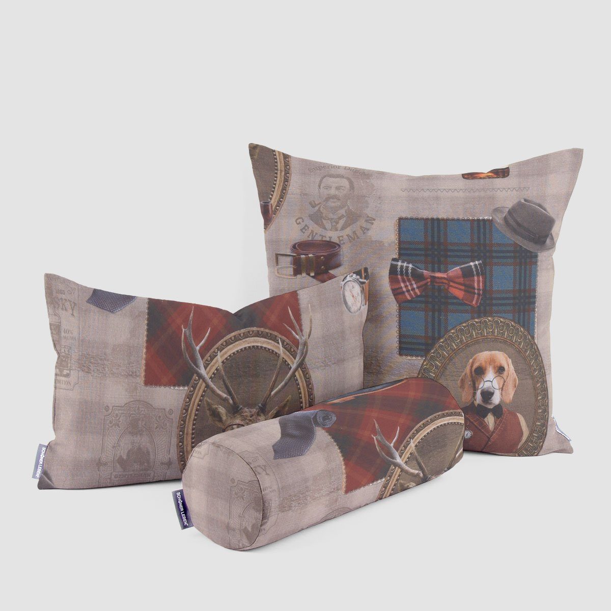 SCHÖNER LEBEN. Dekokissen SCHÖNER LEBEN. Kissenhülle Dandy Style Gentlemen günstig online kaufen