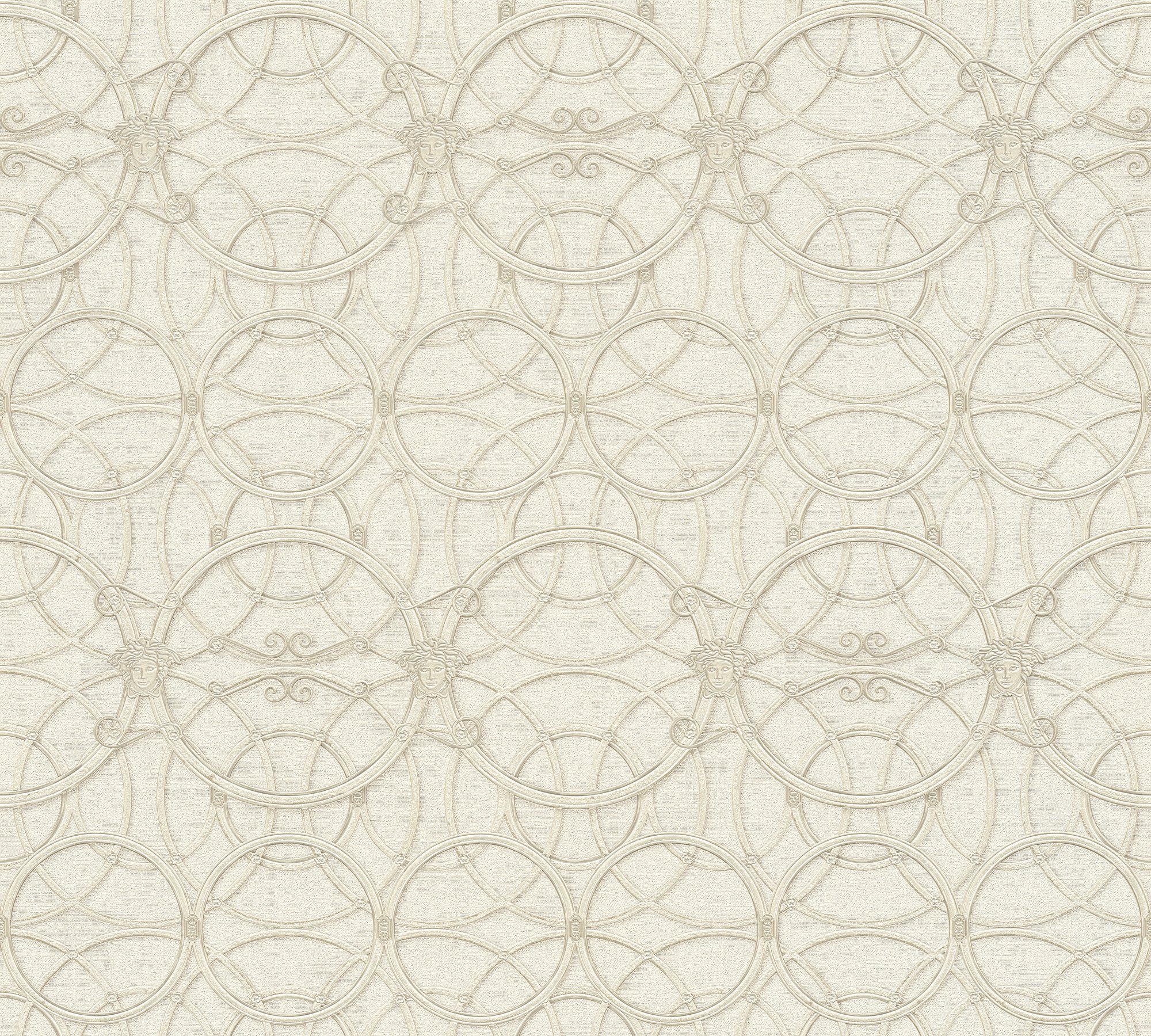 Vliestapete Versace wallpaper Versace 4, Barock Tapete, creme, gold 370493