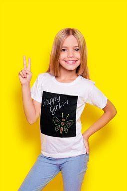 Hilltop Print-Shirt Hochwertiges Kinder T-Shirt zum bemalen, Blackboard-T-Shirt