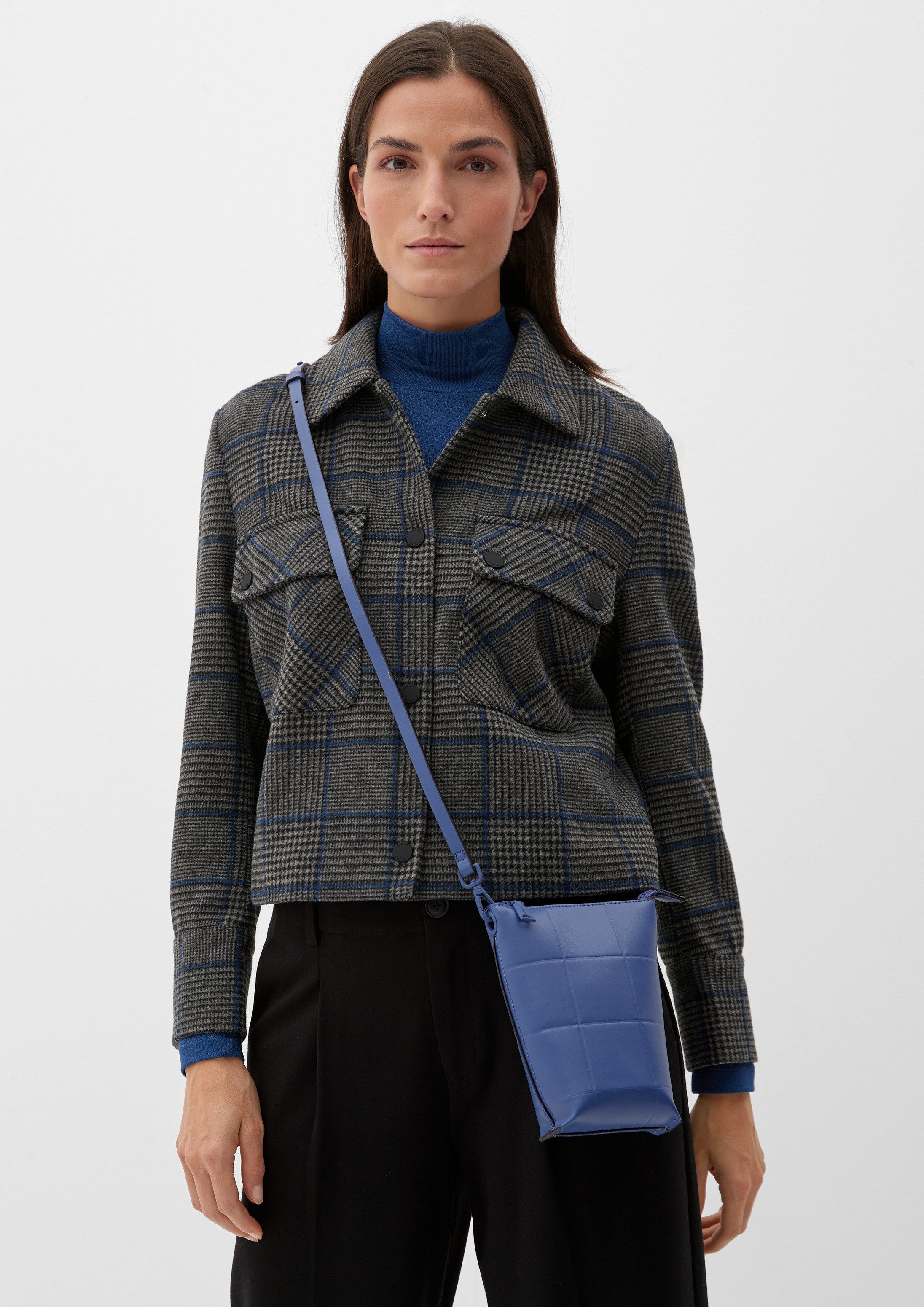 s.Oliver Handytasche Tasche, Mini Bag mit kariertem Muster