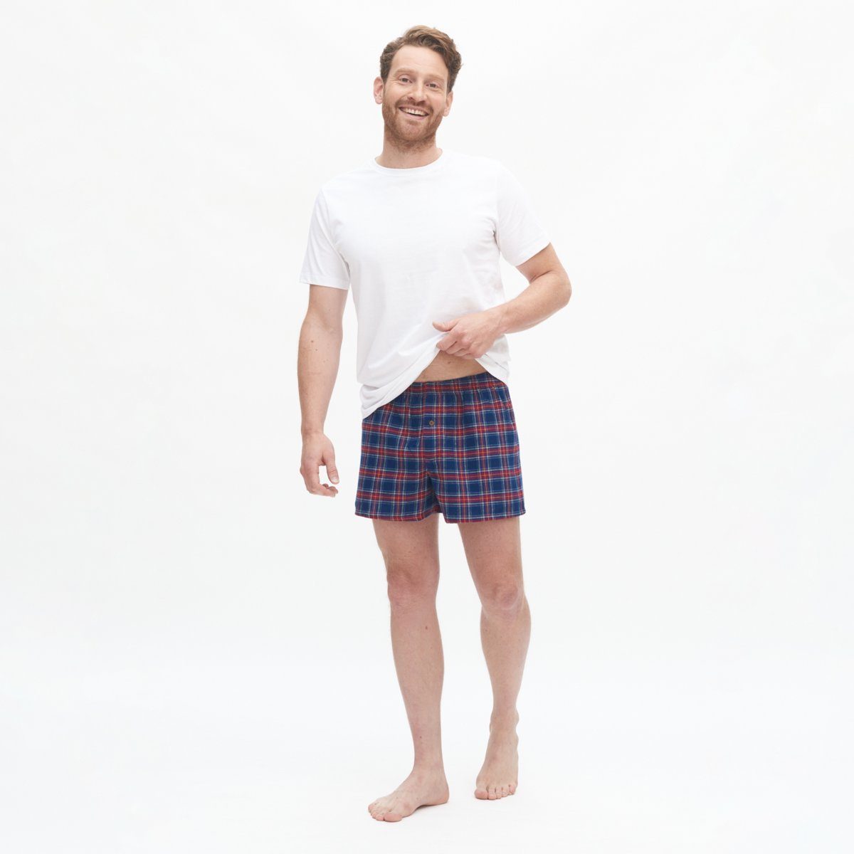 Flanellgewebe LIVING Boxershorts Tartan BORIS weiches Sanftes, angenehm CRAFTS