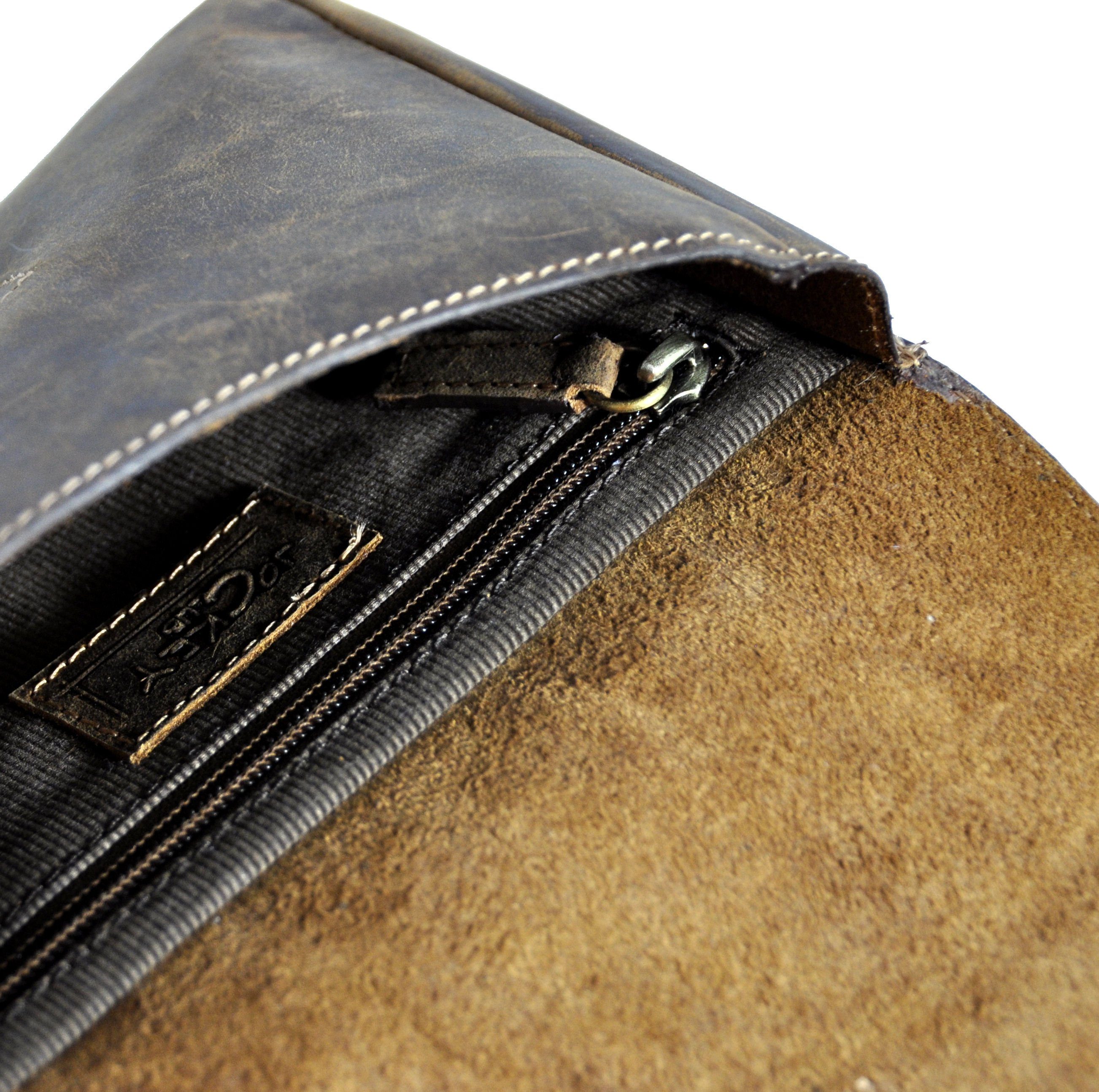 JOCKEY CLUB Gürteltasche echt Leder Hüfttasche mit Hirsch, abnehmbarer Schu günstig online kaufen