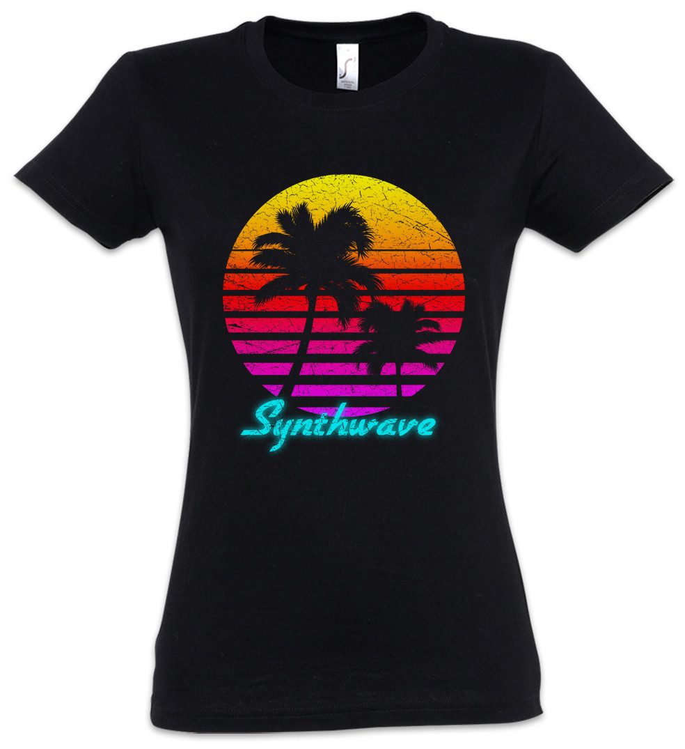 Urban Backwoods Print-Shirt Synthwave I Damen T-Shirt Attack Decay Sustain Release Audio LFO Wave (1-tlg) Waves Sound Music DJ