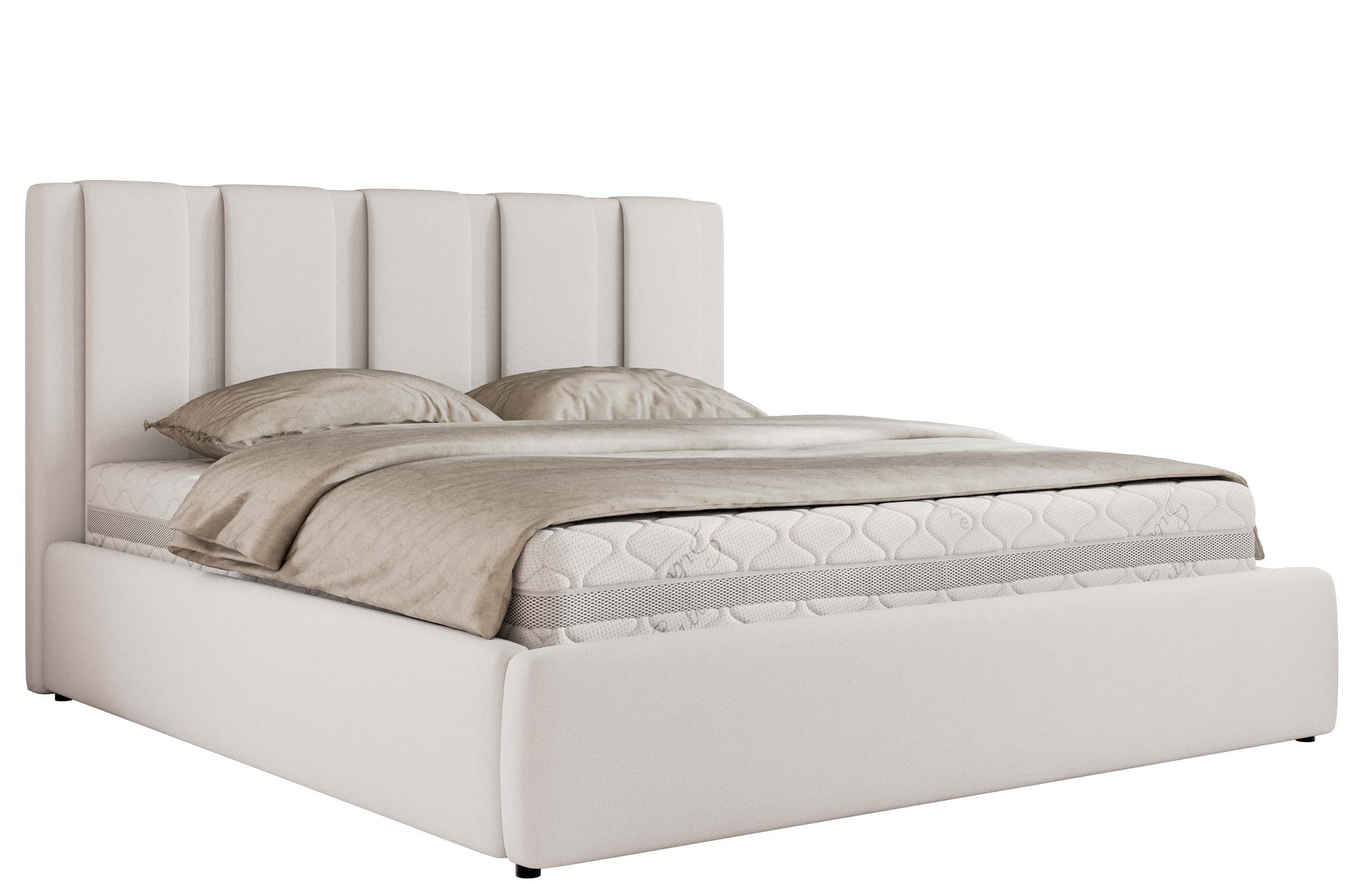 MKS MÖBEL Polsterbett SAVINO Classic (Bett, Doppelbett mit Bettkasten & Lattenrost, ohne/mit Matratze), Gasdruck-Mechanismus, gepolstertes Kopfteil, Größen 140–200 cm