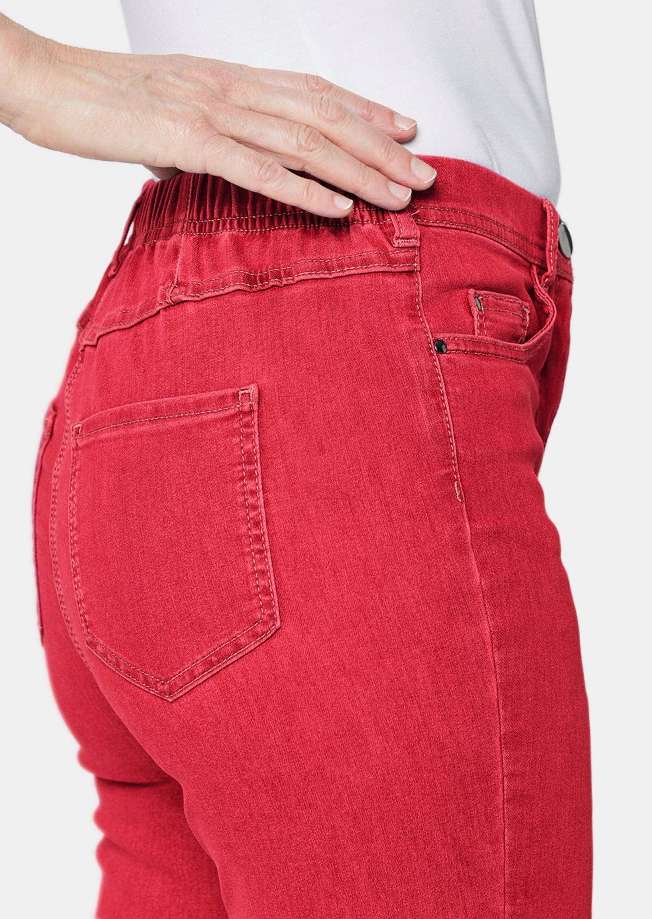 GOLDNER Bequeme Jeans Kurzgröße: Bequeme 5-Pocket-Jeans mit langem Bein, schmaler Sitz