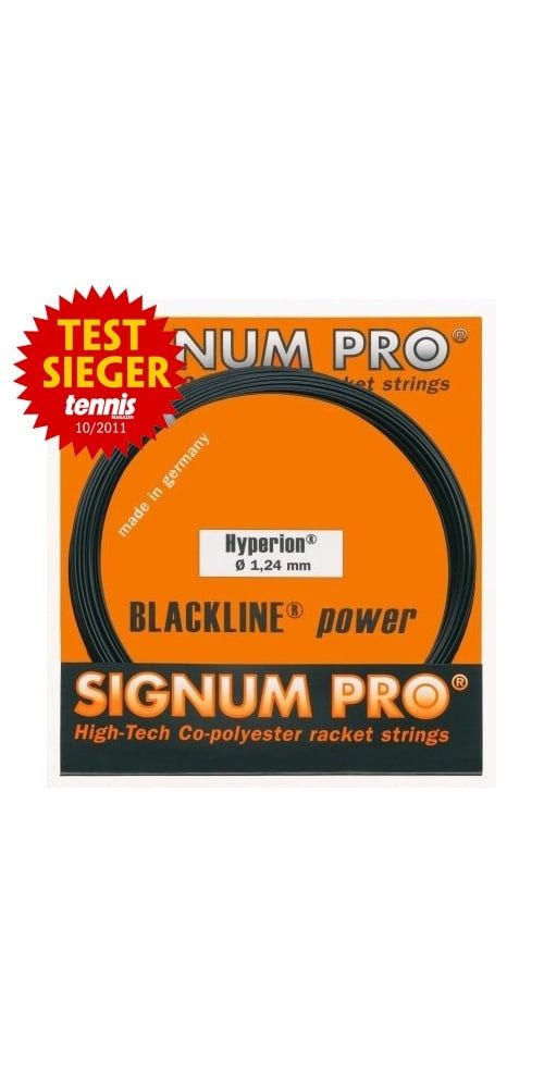 Tennissaite Hyperion (Haltbarkeit+Power) schwarz 12m Set