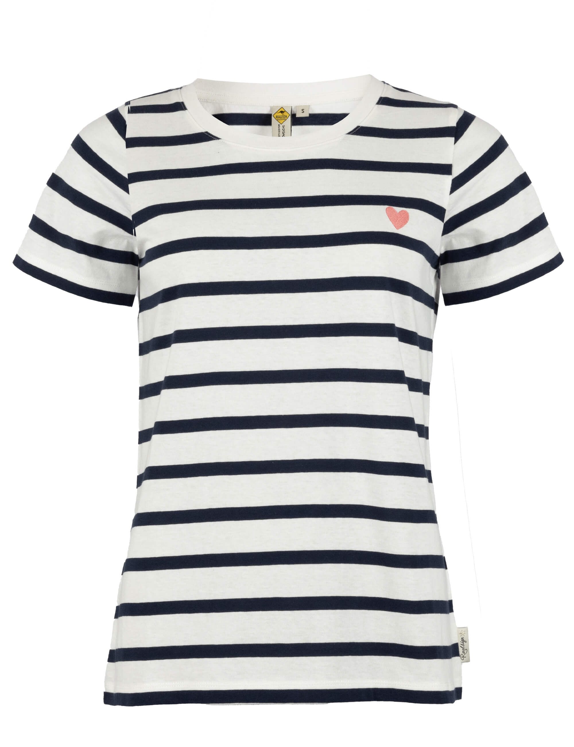 ROADSIGN australia T-Shirt Heart Stripes (1, 1-tlg., 1) Streifenshirt aus Baumwolle im zeitlosen Design vielseitig tragbar