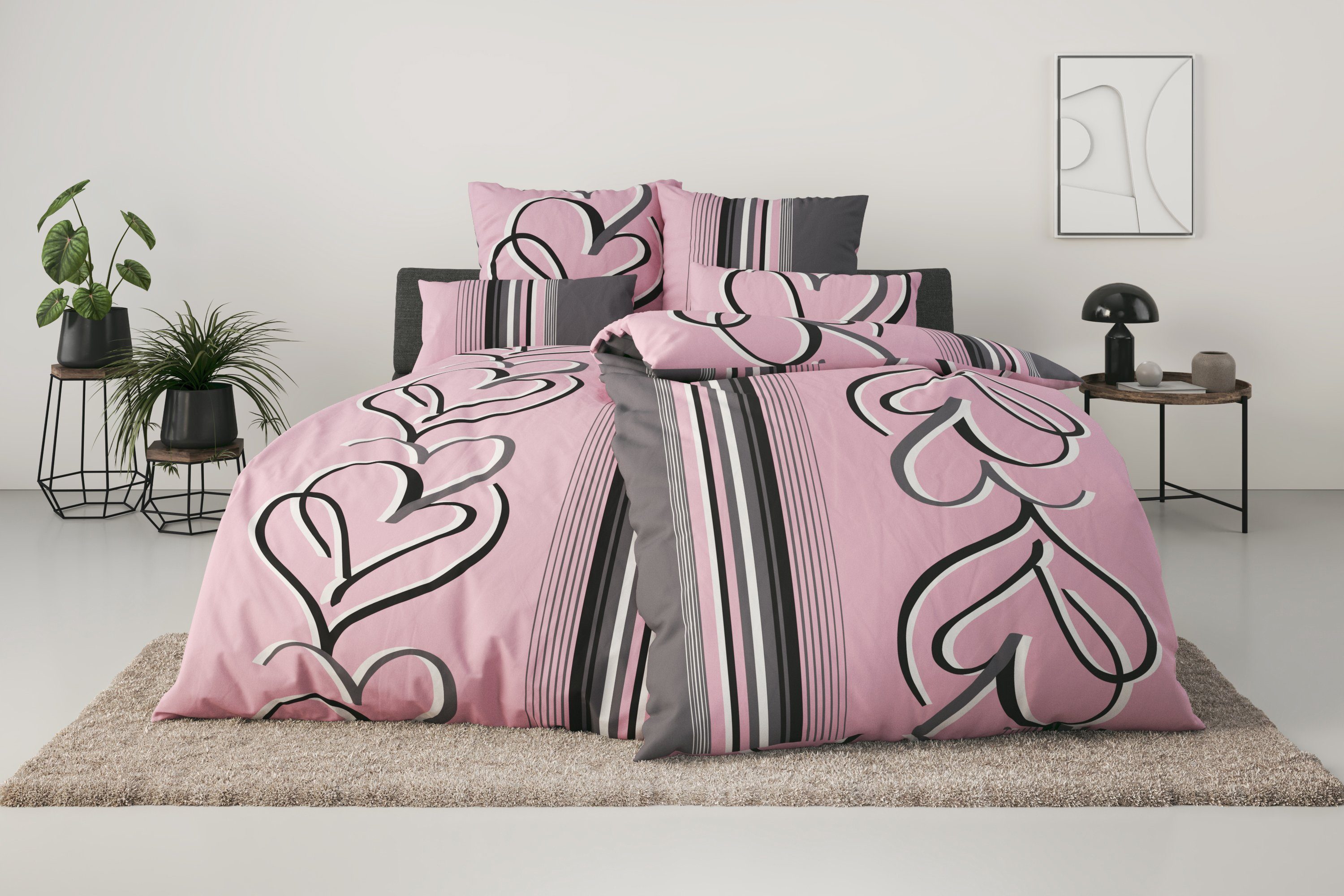 OTTO home Bettwäsche Area in Gr. 135x200 oder 155x220 cm, Linon, 2 teilig, Bettwäsche in verschiedenen Qualitäten